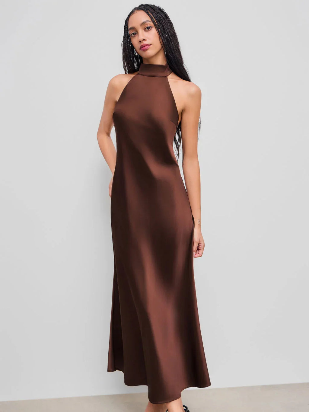 Denisa™ – Vestido Maxi Satinado