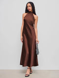 Denisa™ – Vestido Maxi Satinado