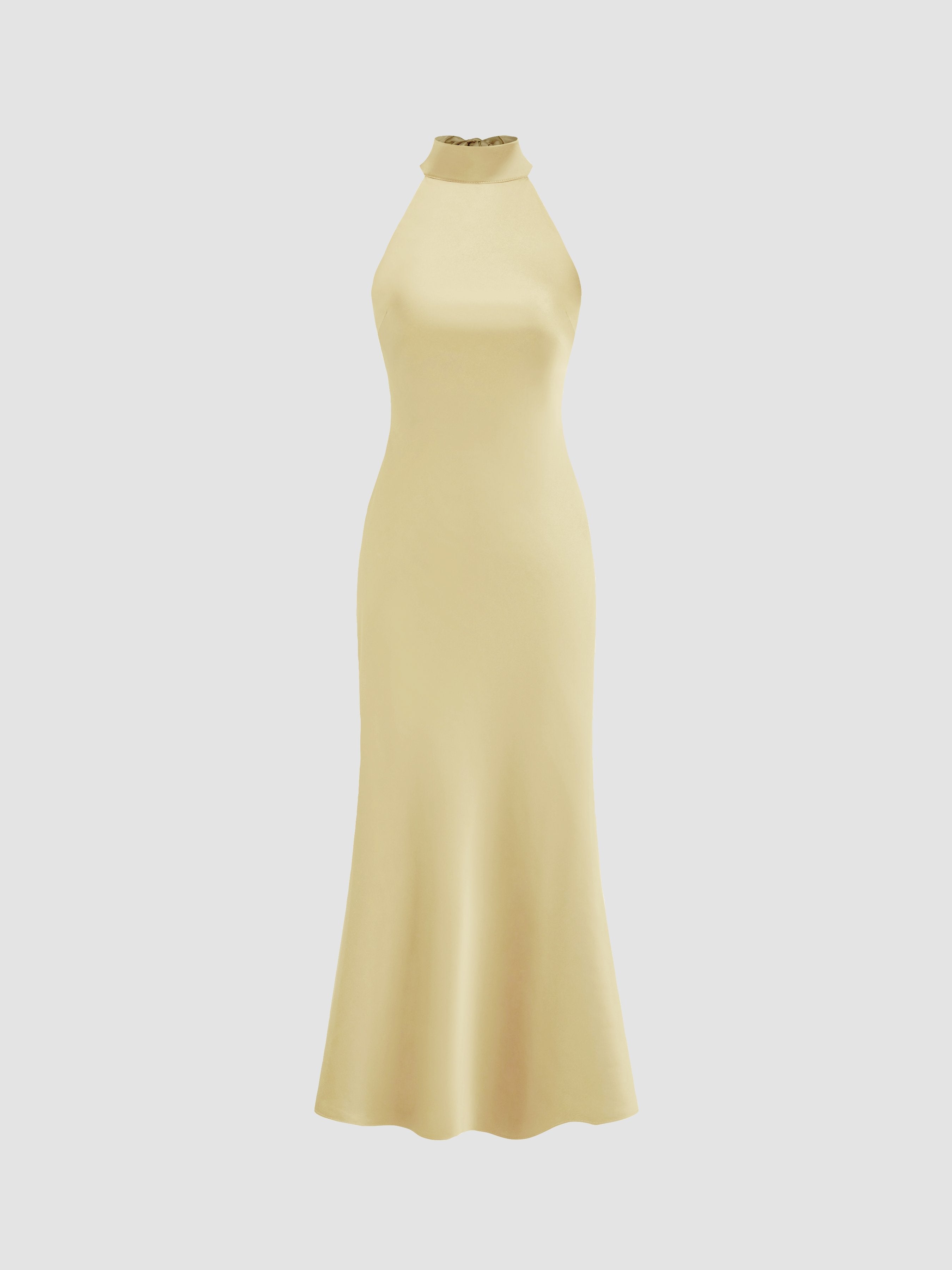 Denisa™ – Vestido Maxi Satinado
