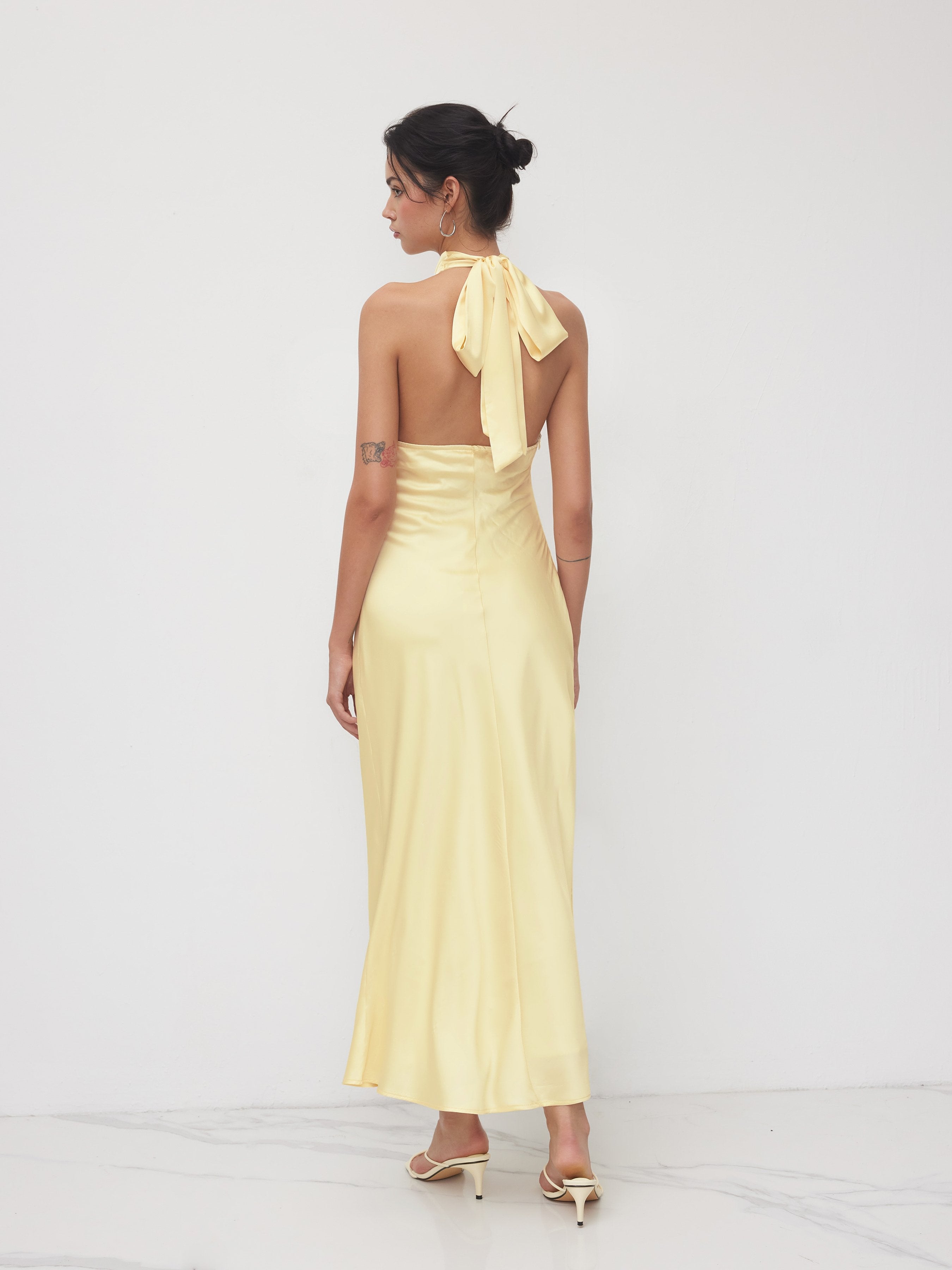 Denisa™ – Vestido Maxi Satinado