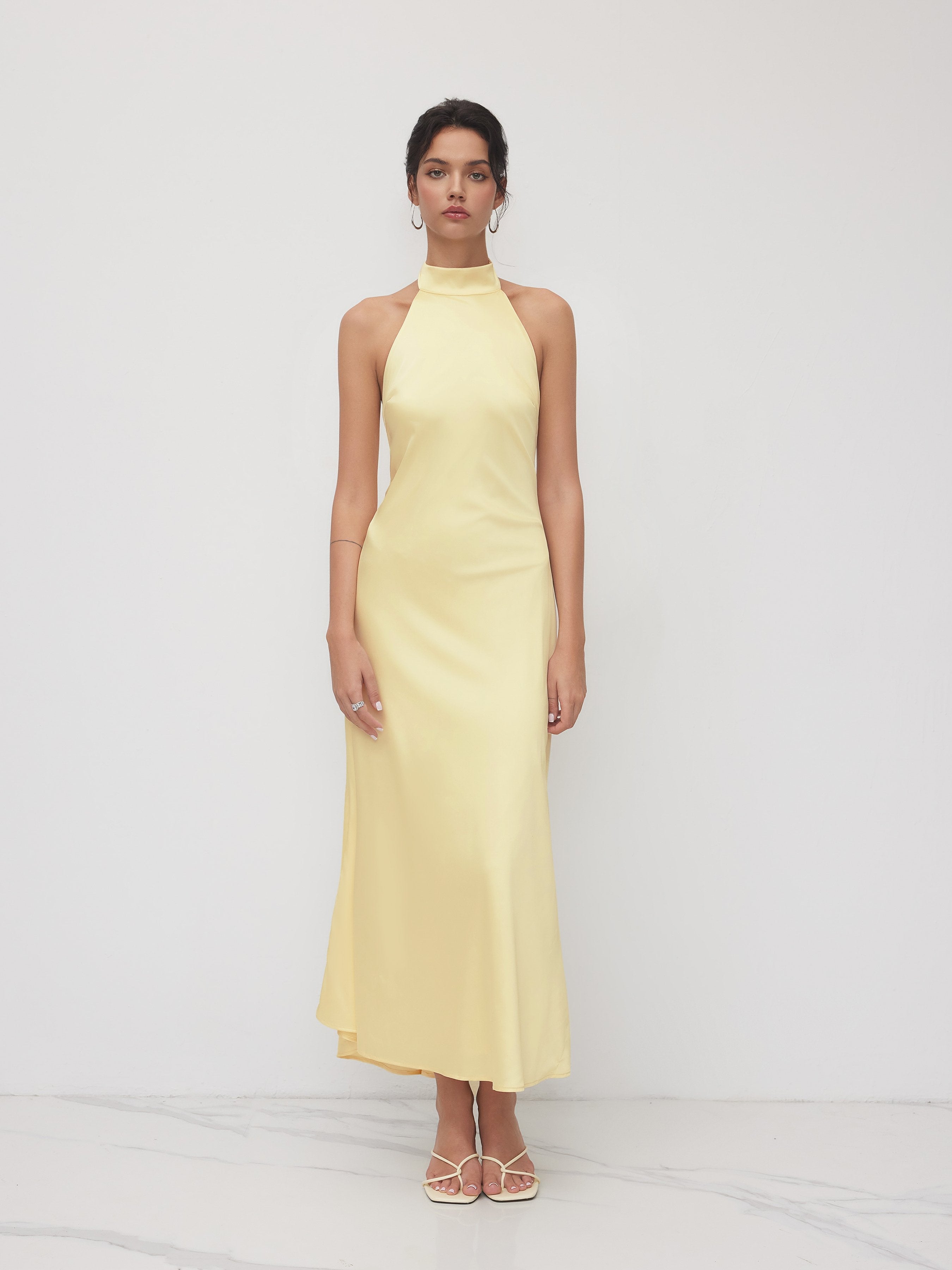 Denisa™ – Vestido Maxi Satinado