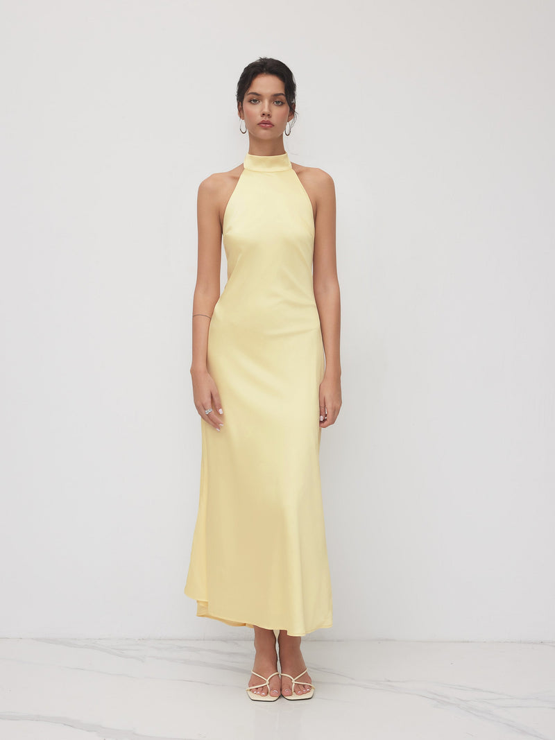 Denisa™ – Vestido Maxi Satinado
