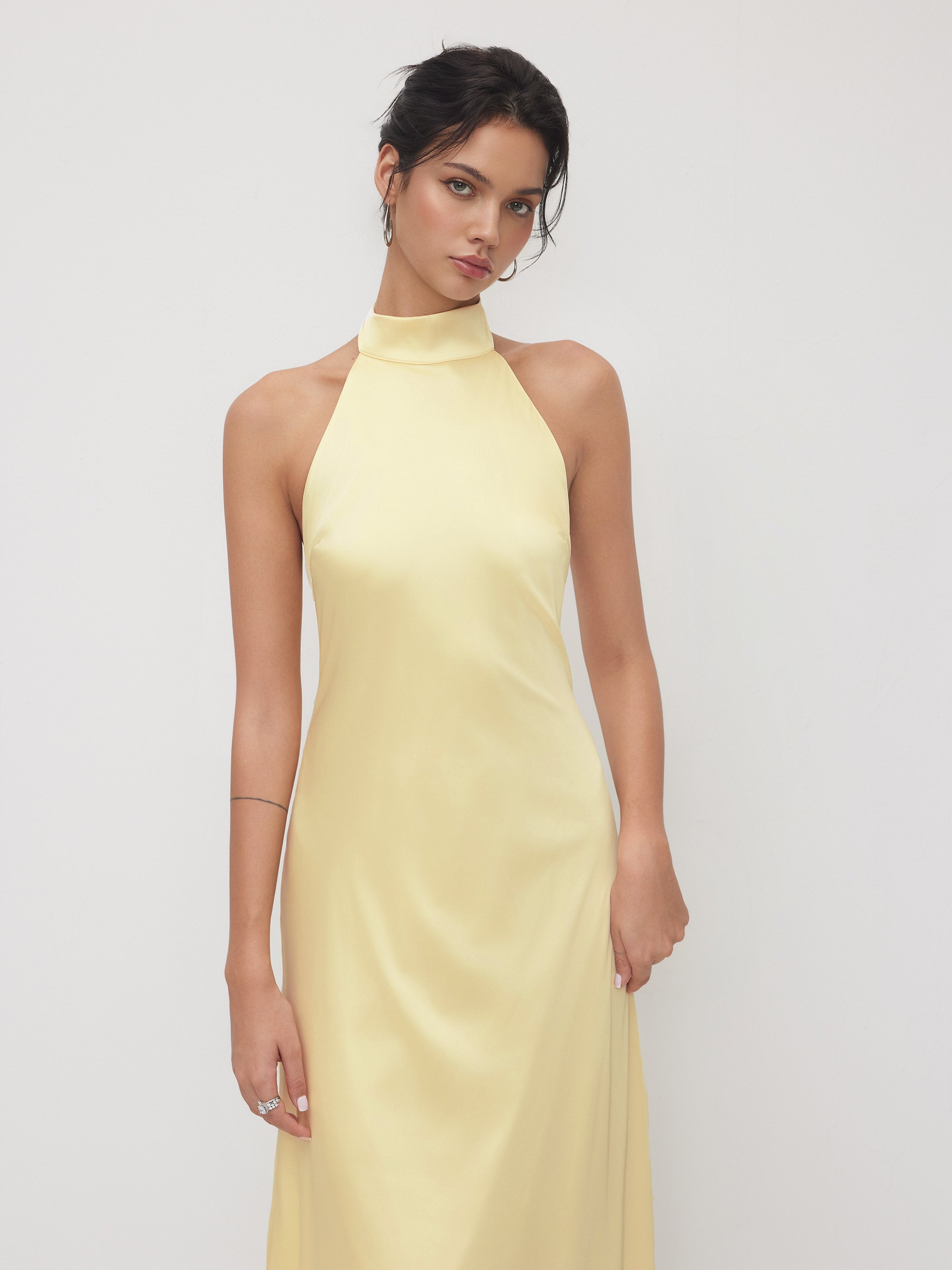 Denisa™ – Vestido Maxi Satinado