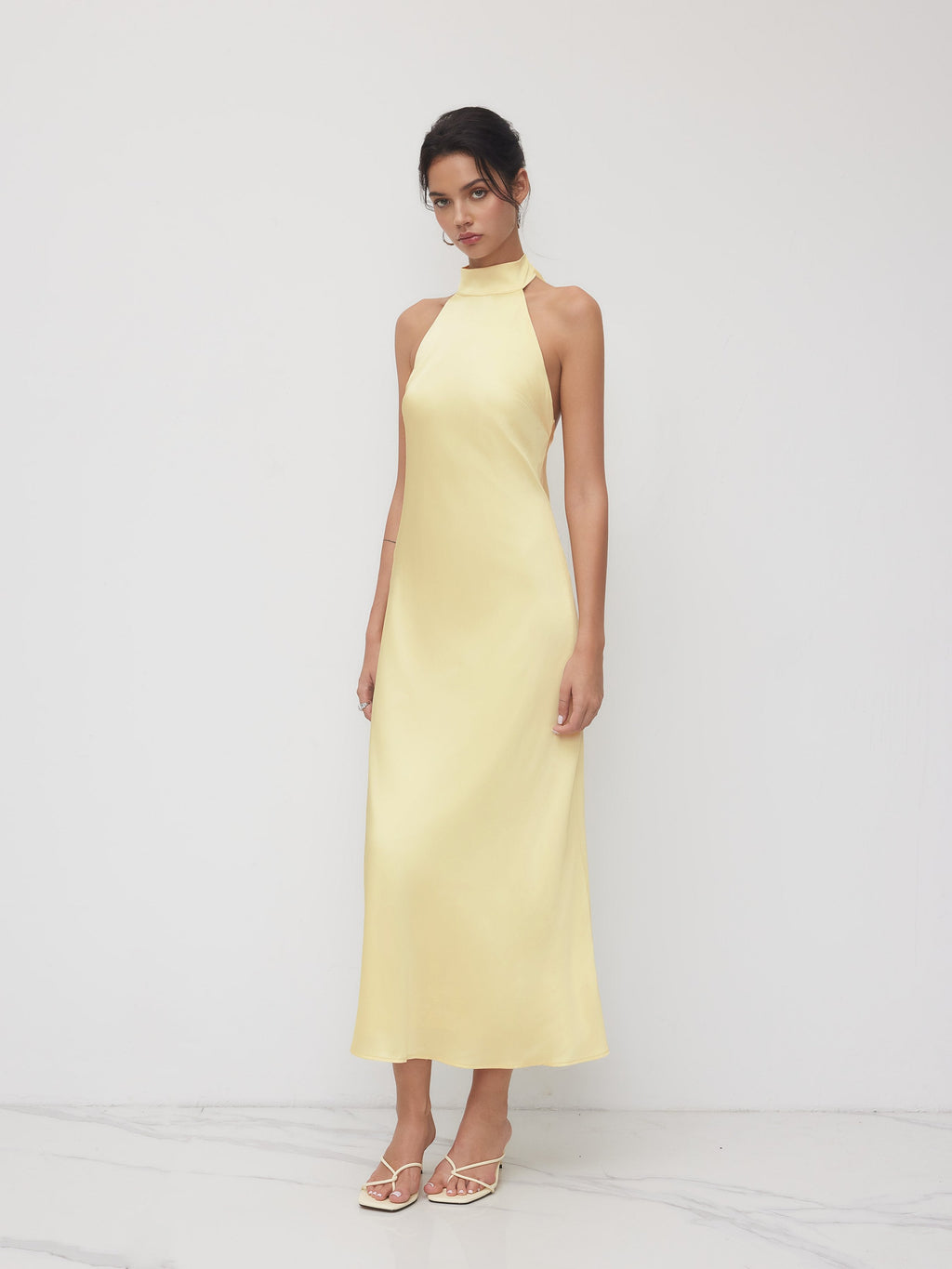 Denisa™ – Vestido Maxi Satinado