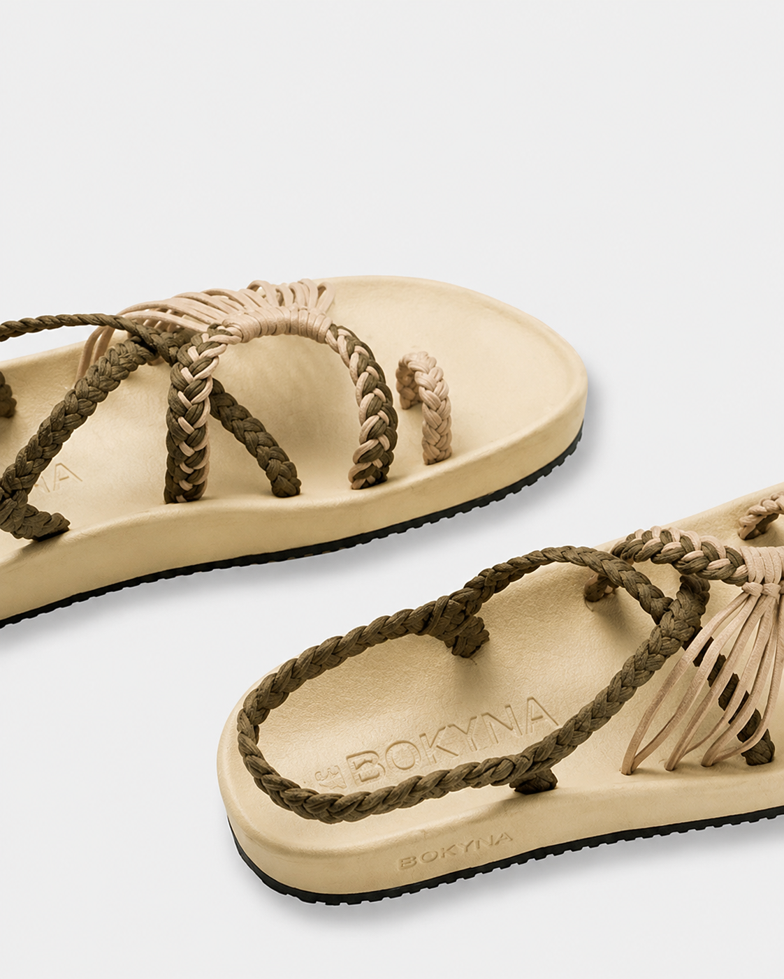 Bokyna™ - Sandalias Artesanales Trenza Noir