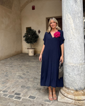 Telma™ - Vestido Midi Estilo Caftán Marino