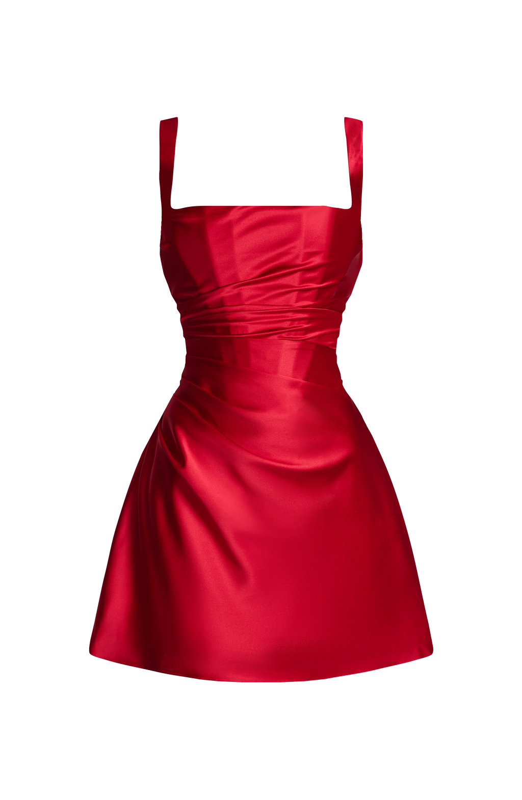 Calanthe™ - Vestido Mini en Satén Rojo