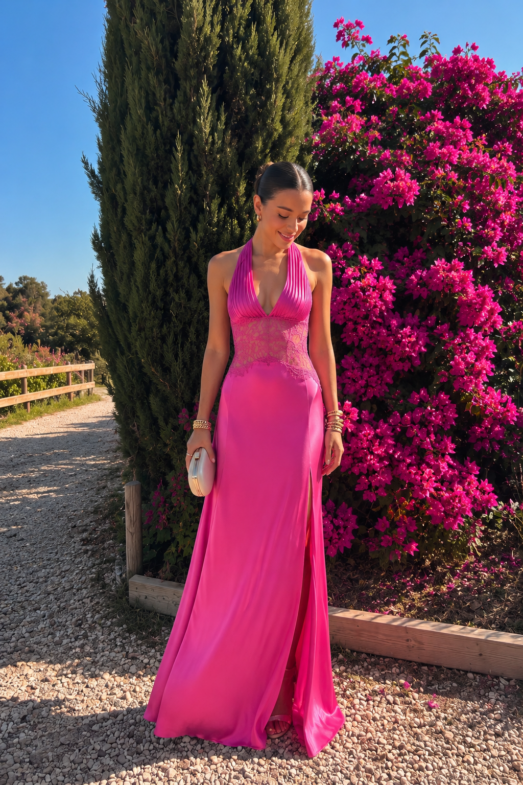 Elara™ - Vestido Largo de Encaje y Espalda Abierta