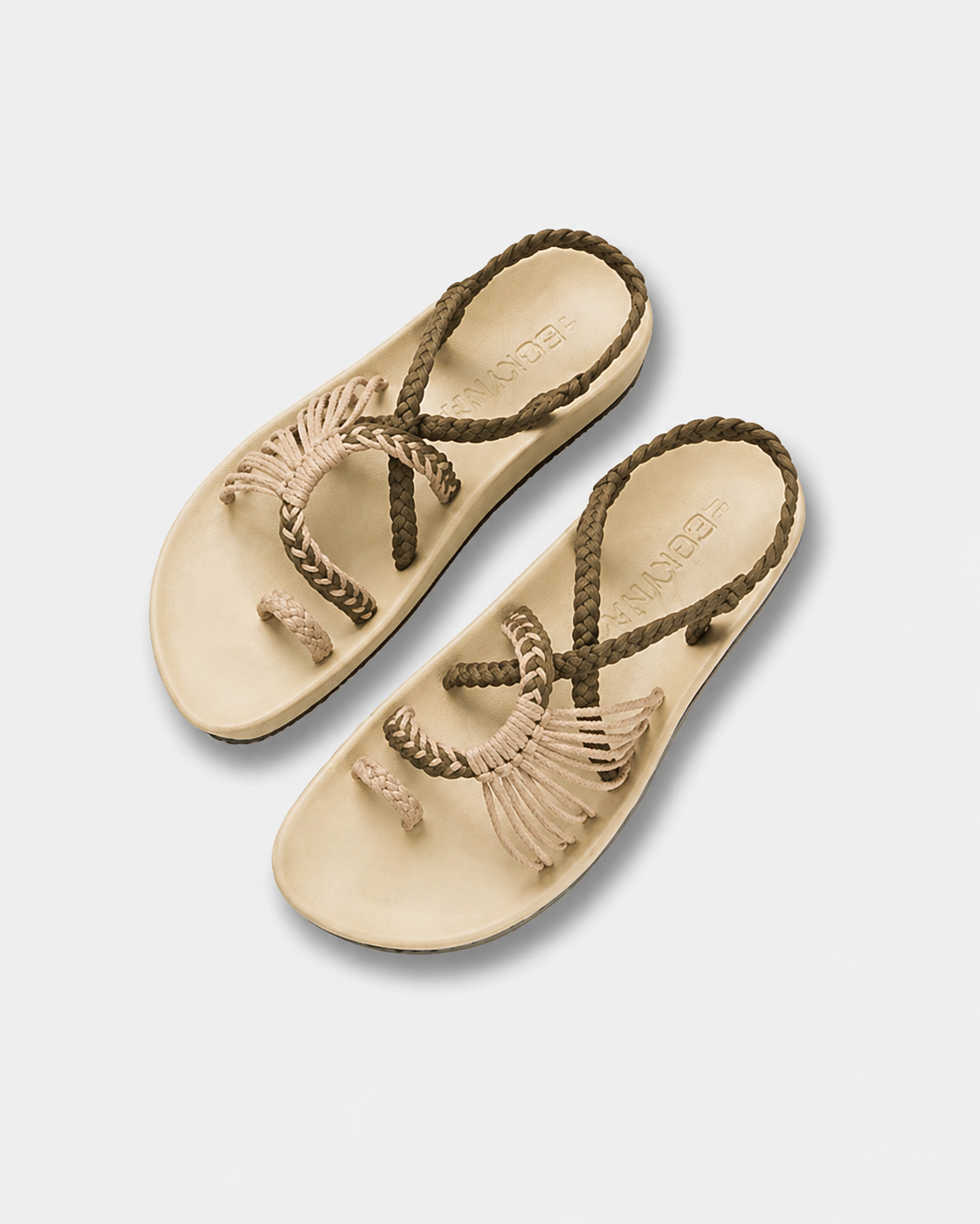 Bokyna™ - Sandalias Artesanales Trenza Noir