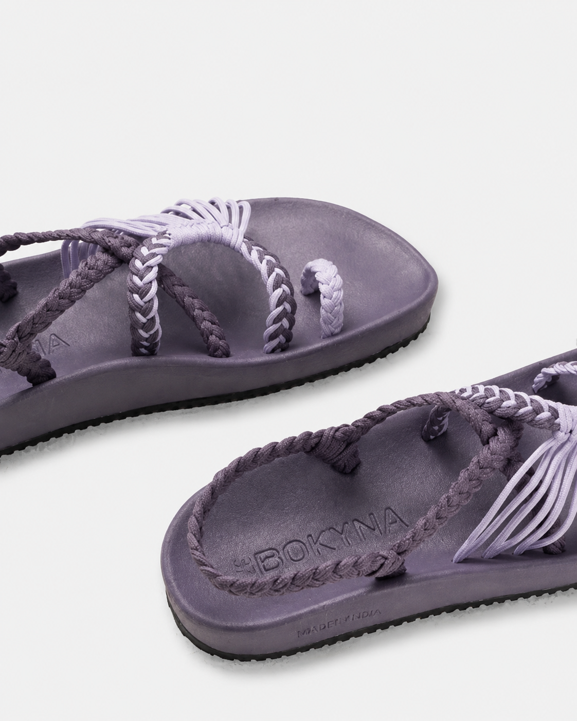 Bokyna™ - Sandalias Artesanales Trenza Noir