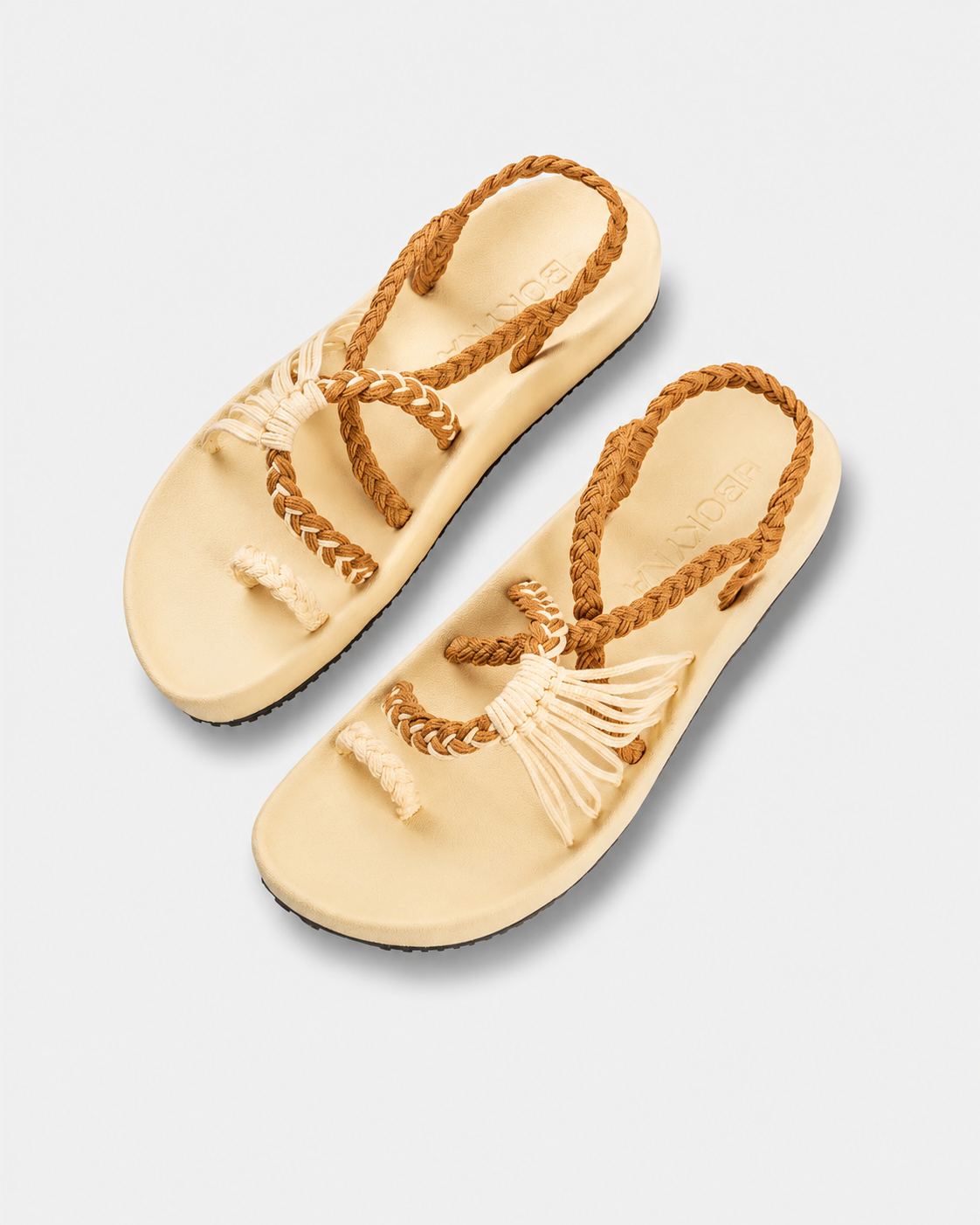 Bokyna™ - Sandalias Artesanales Trenza Noir