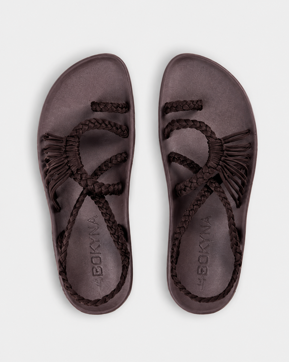 Bokyna™ - Sandalias Artesanales Trenza Noir