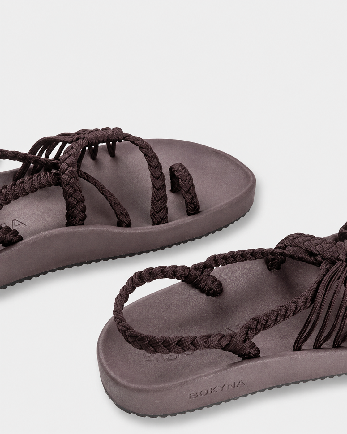 Bokyna™ - Sandalias Artesanales Trenza Noir