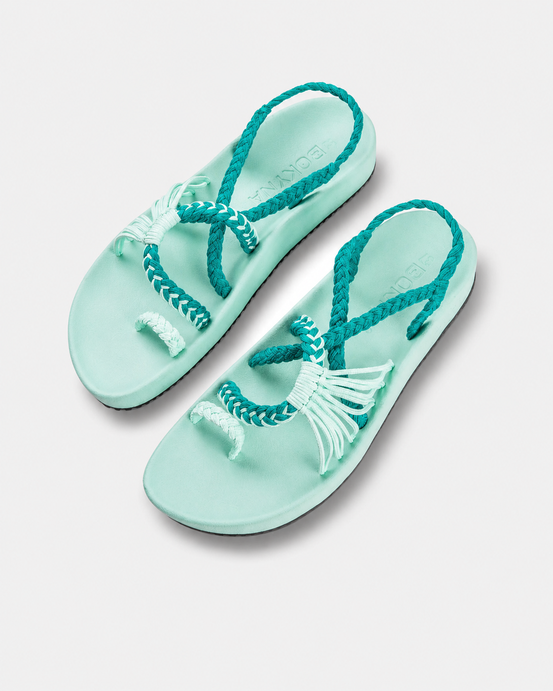 Bokyna™ - Sandalias Artesanales Trenza Noir
