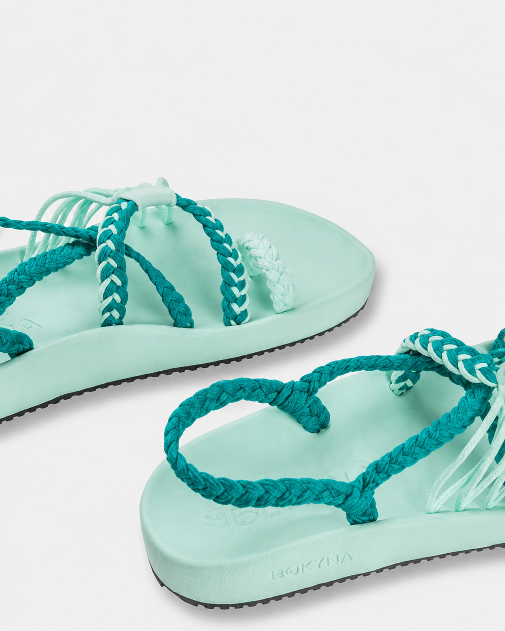 Bokyna™ - Sandalias Artesanales Trenza Noir