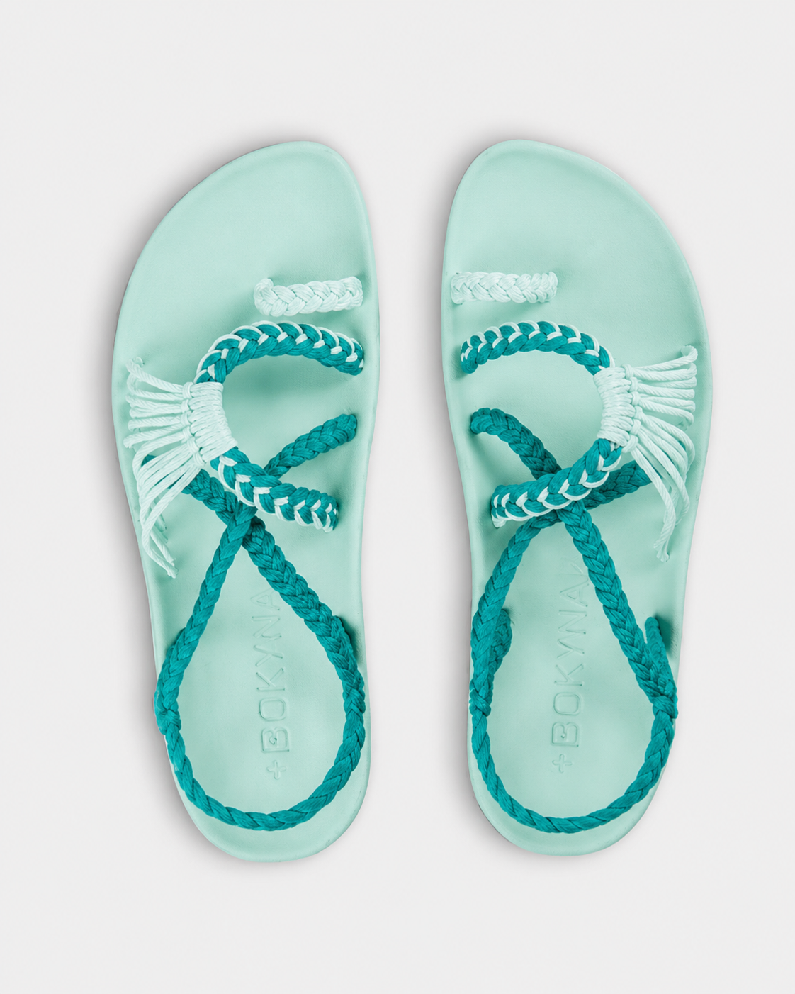 Bokyna™ - Sandalias Artesanales Trenza Noir