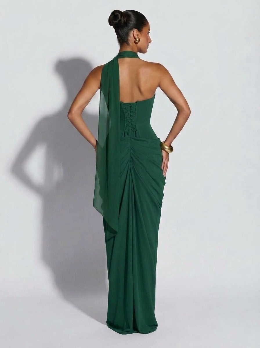 Iris™ - Chal de Gasa Verde Esmeralda