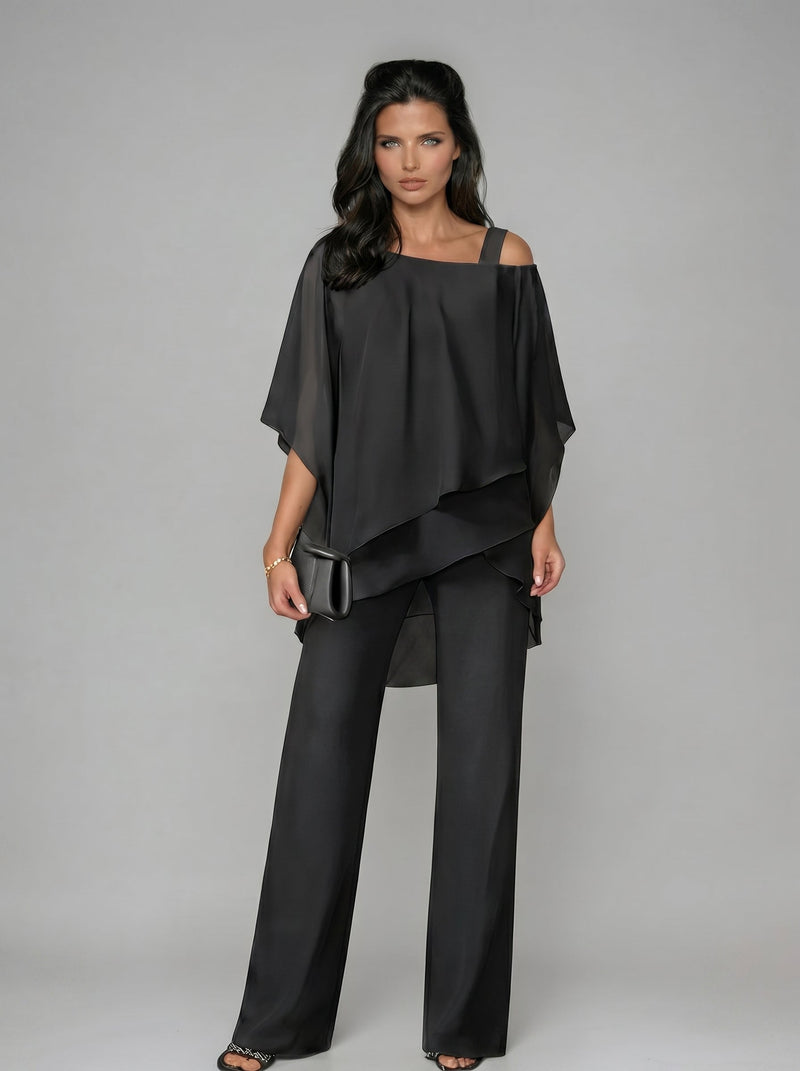 Leticia™ - Conjunto de Gala en Capas y Pantalón Palazzo