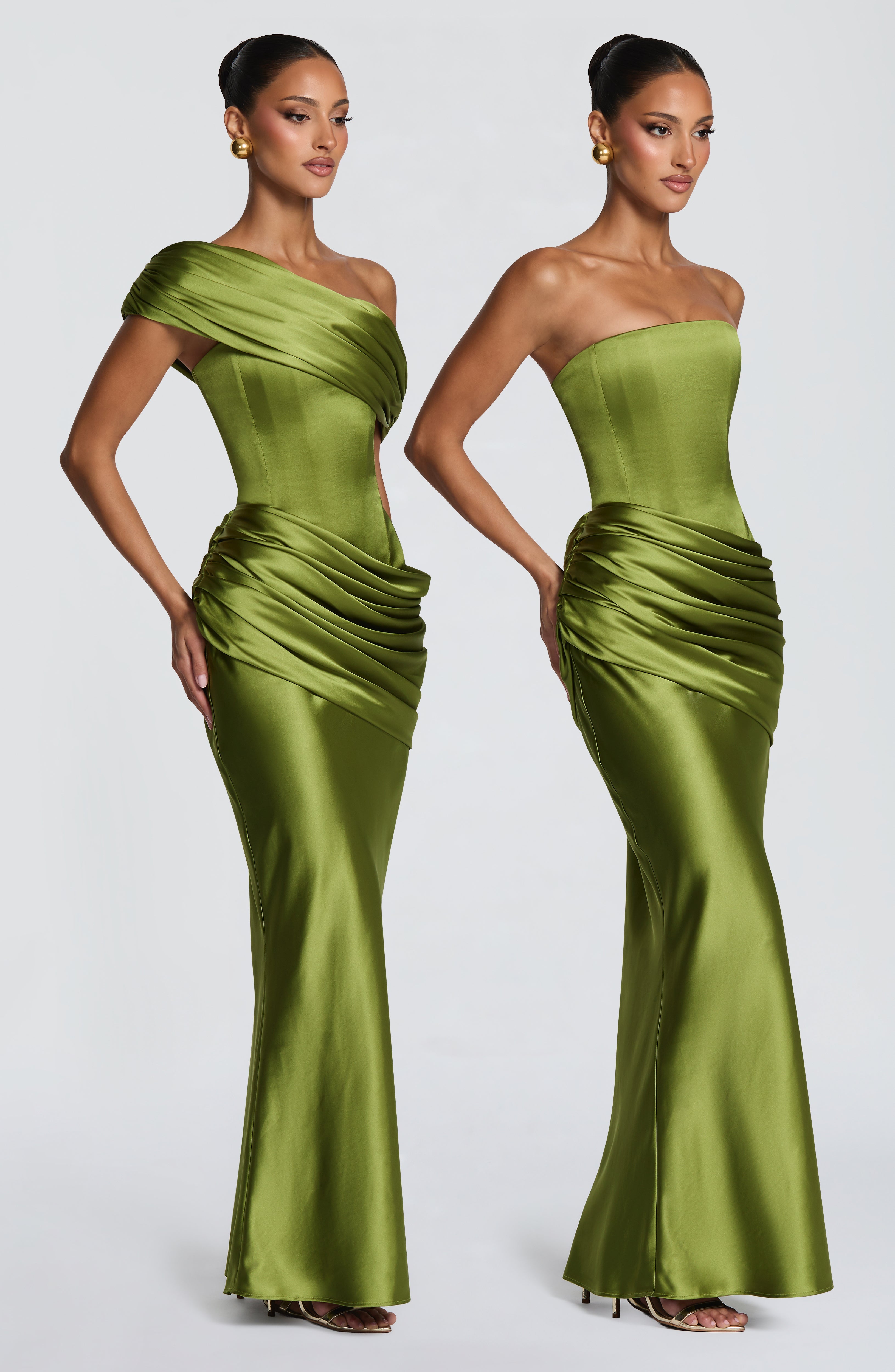 Lara™ - Vestido Largo Oliva