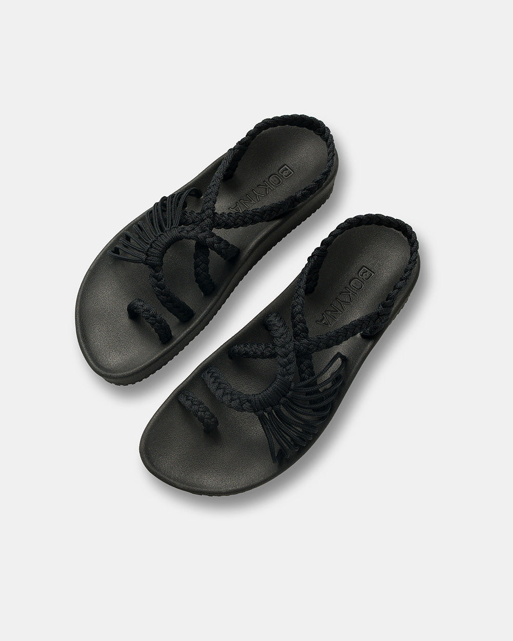 Bokyna™ - Sandalias Artesanales Trenza Noir