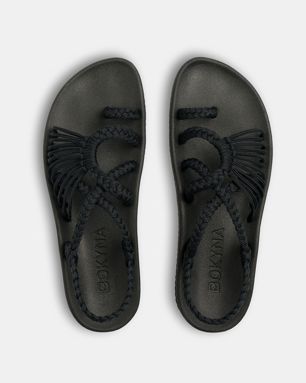Bokyna™ - Sandalias Artesanales Trenza Noir