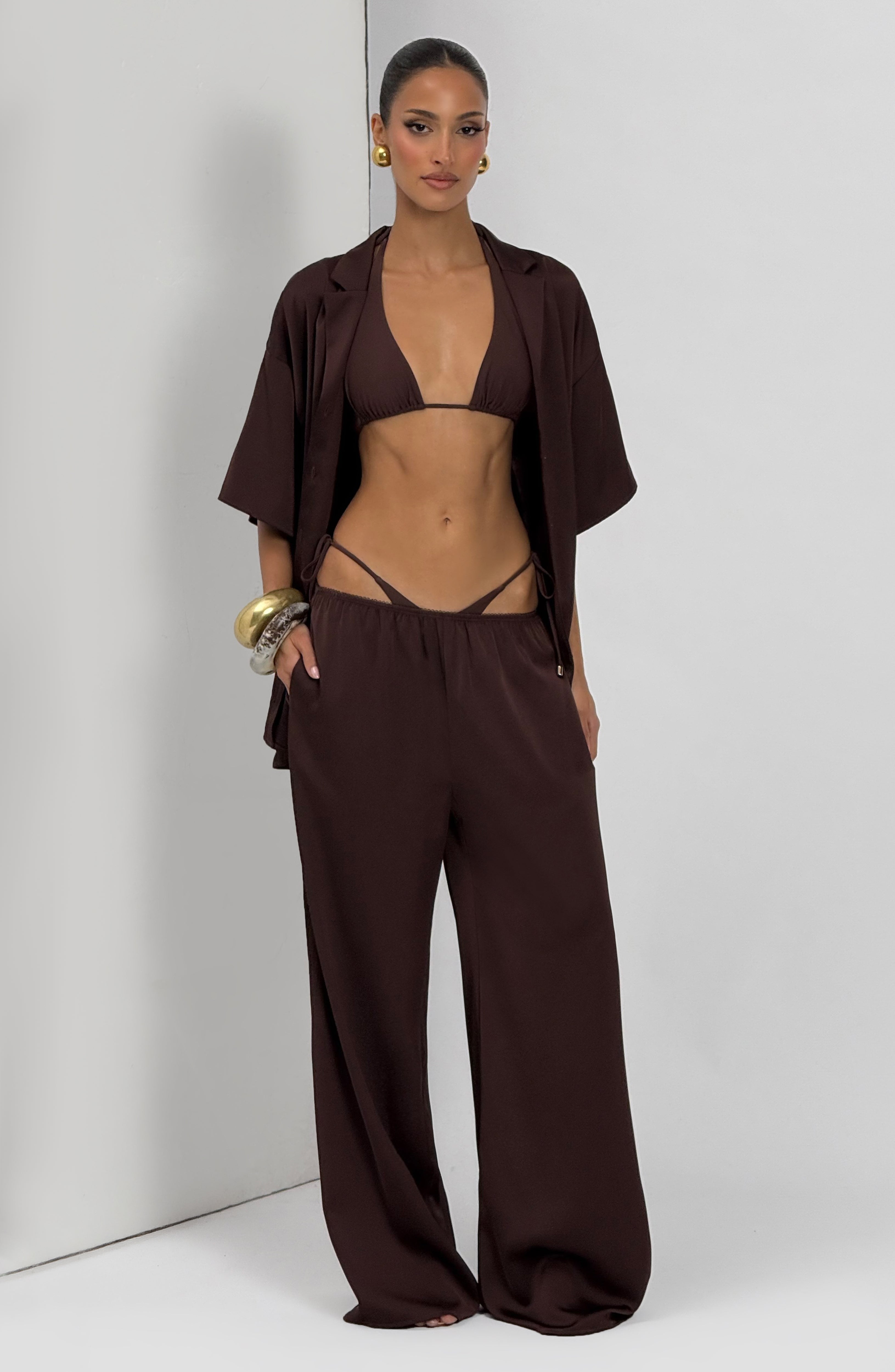 Soraya™ - Pantalón Palazzo de Satén