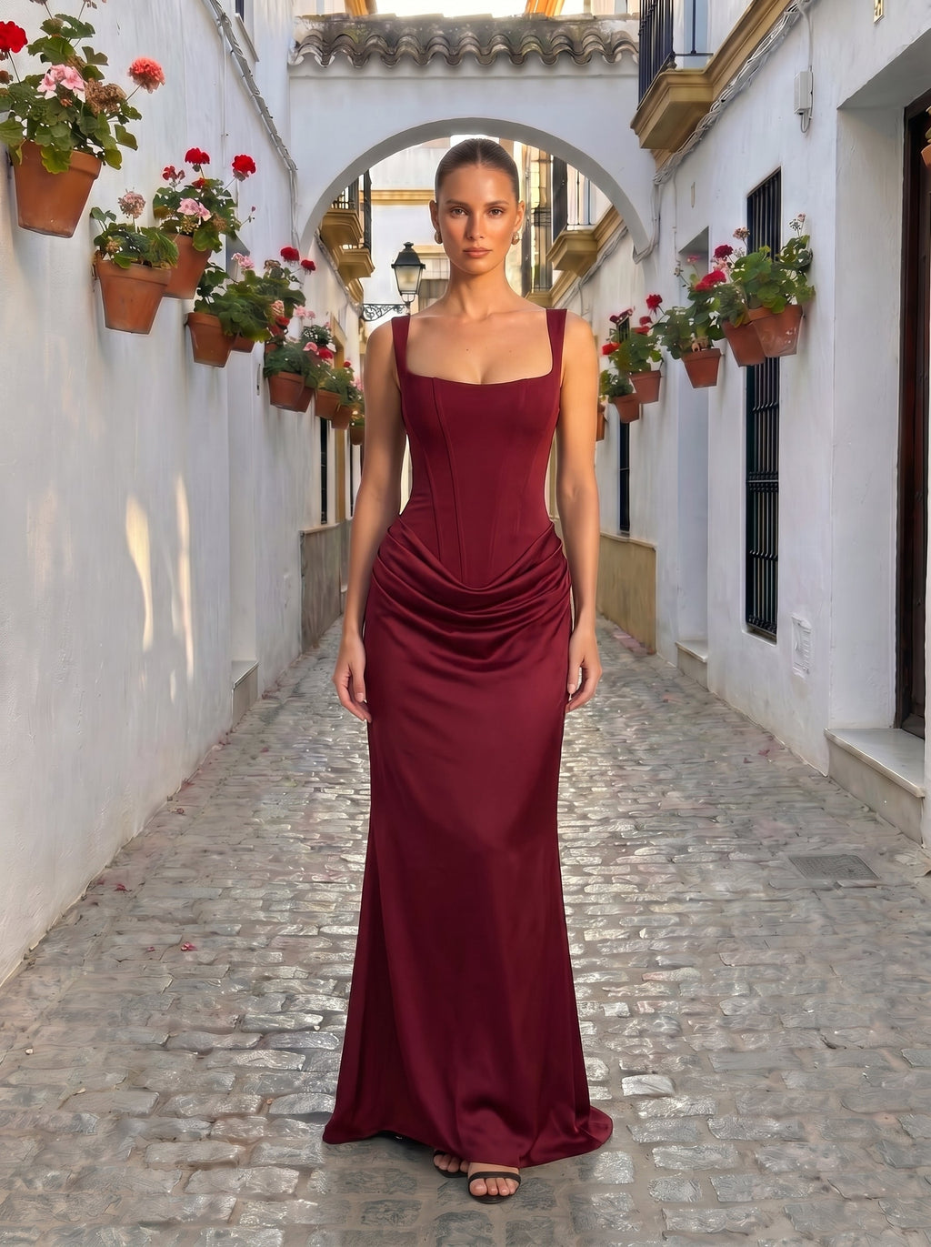 Antonella™ - Vestido de Gala en Satén