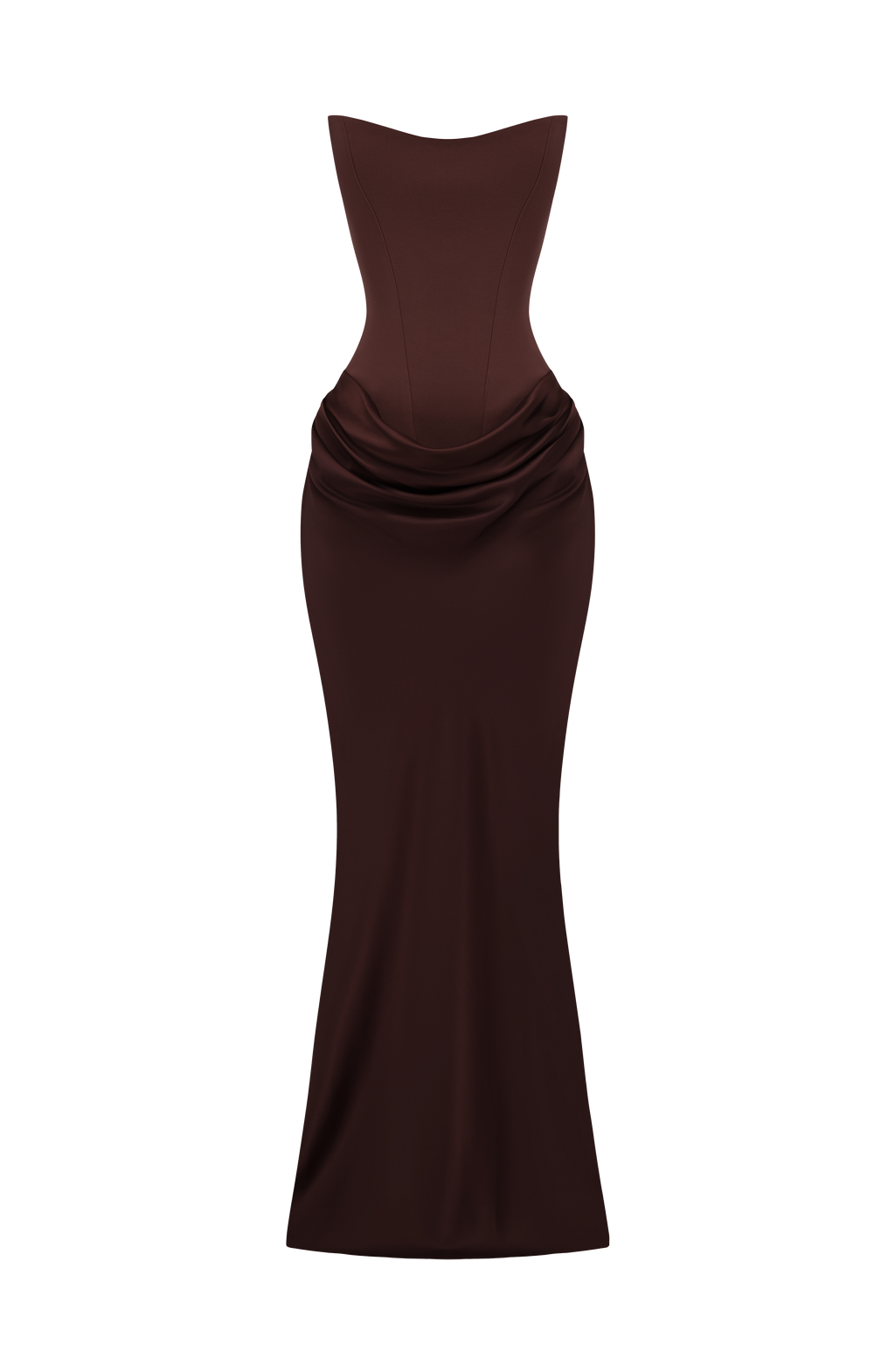 Marta™ - Vestido Largo con Sobrefalda