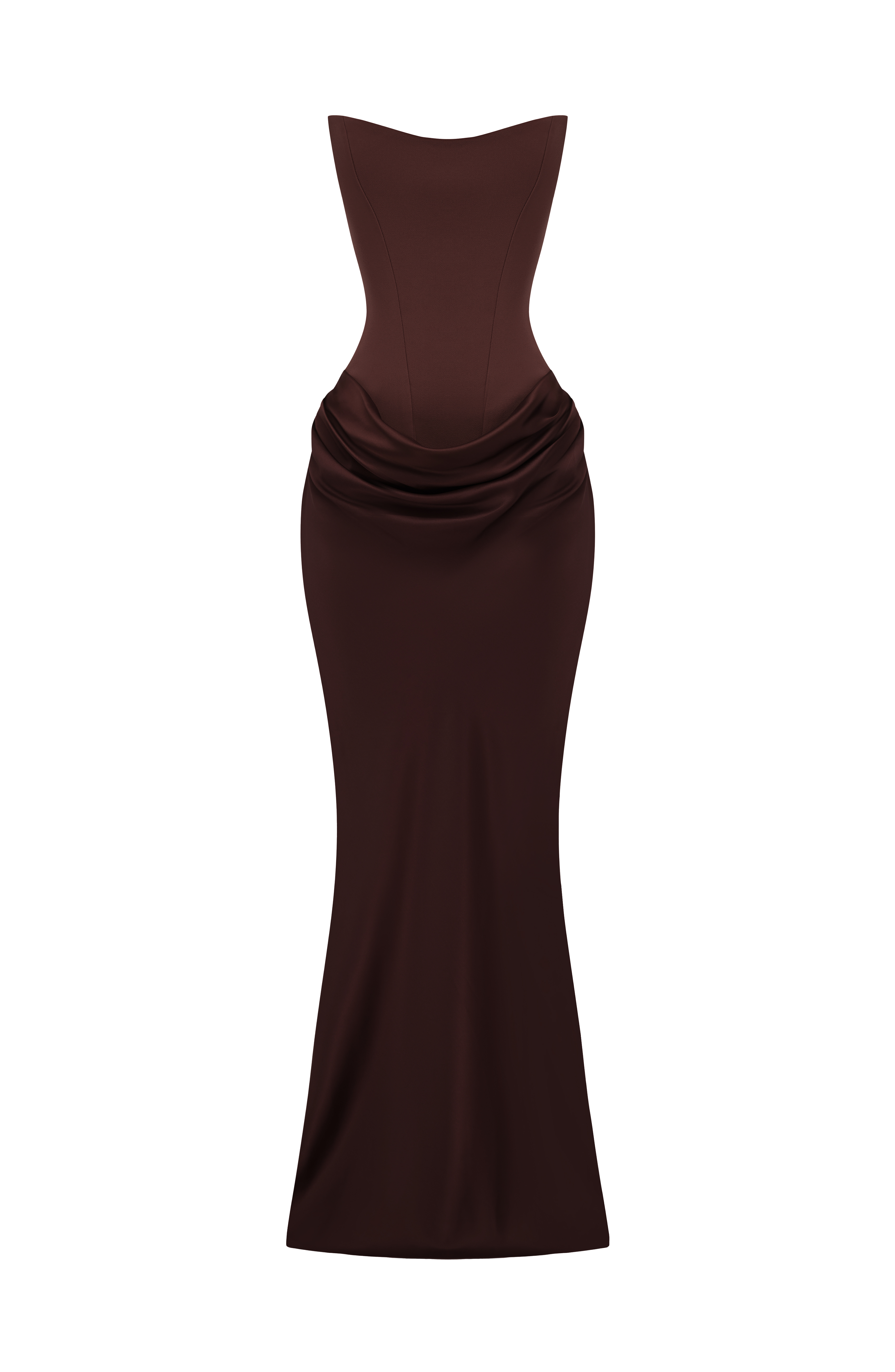 Marta™ - Vestido Largo con Sobrefalda