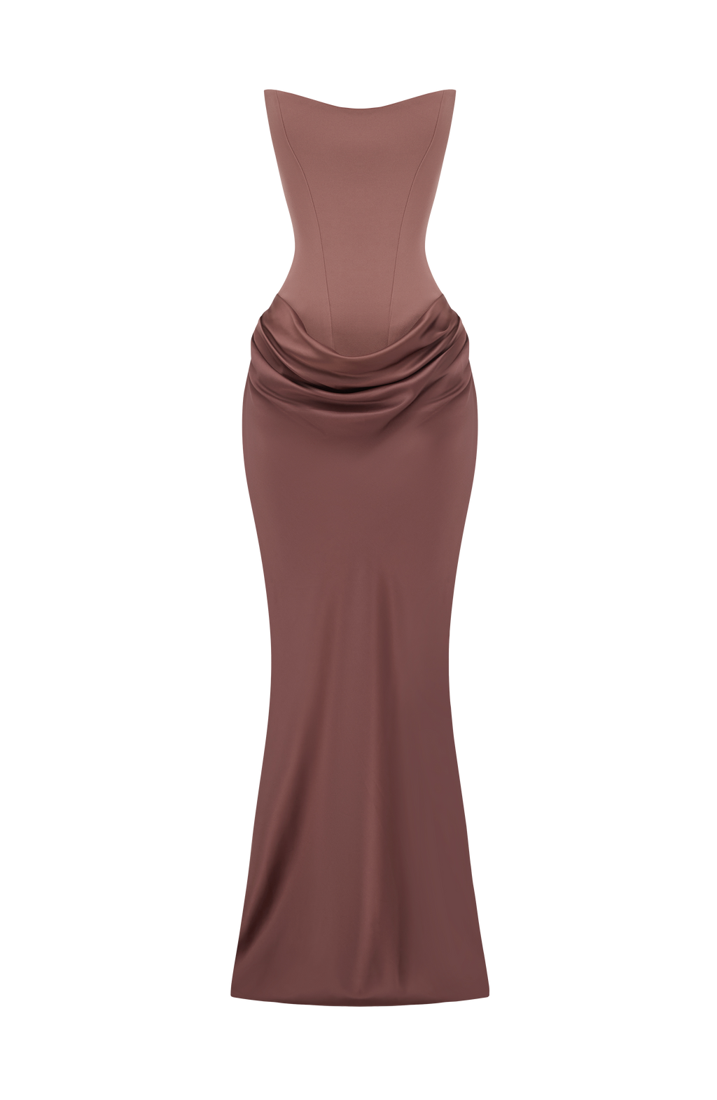 Marta™ - Vestido Largo con Sobrefalda