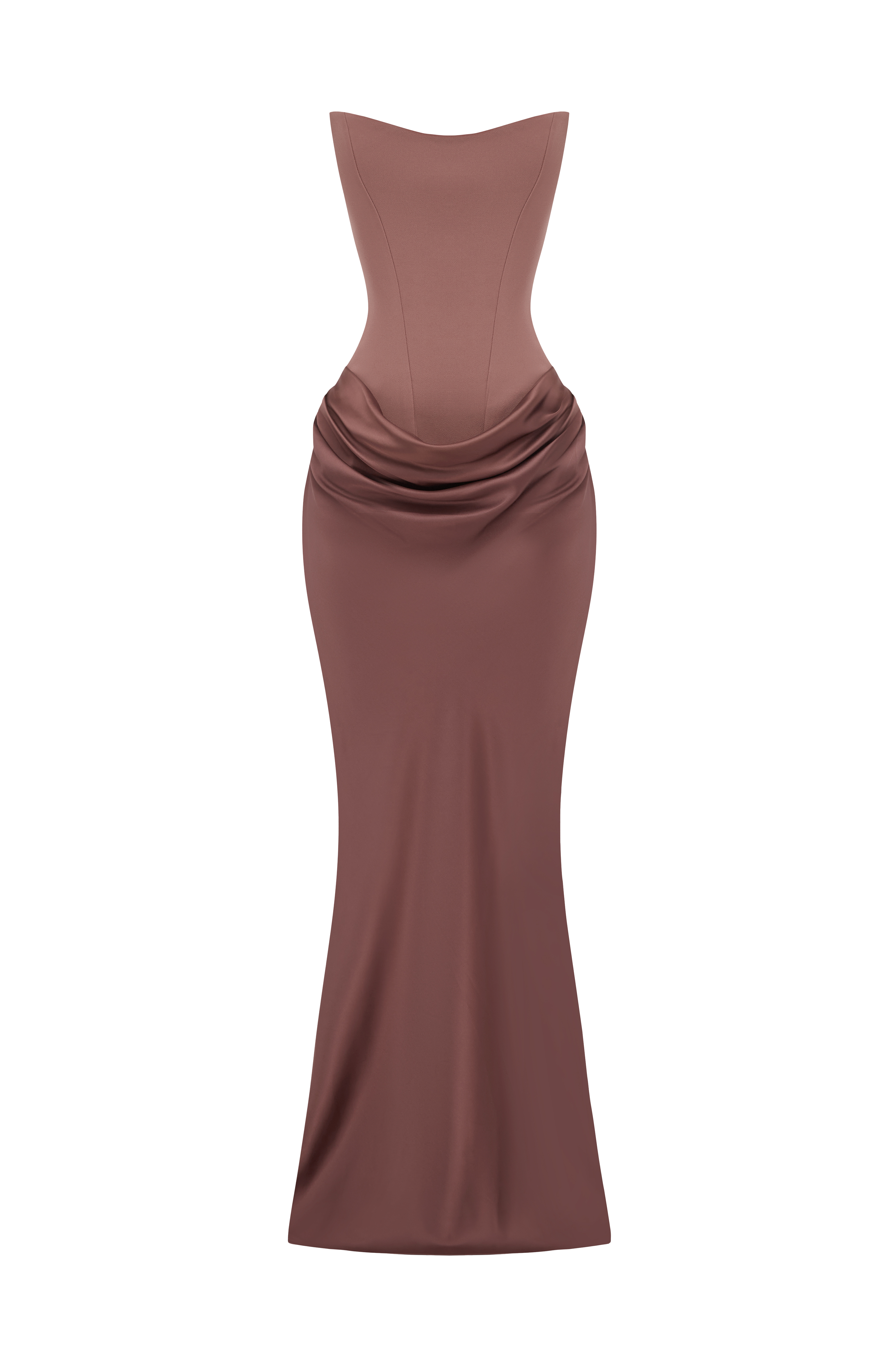 Marta™ - Vestido Largo con Sobrefalda