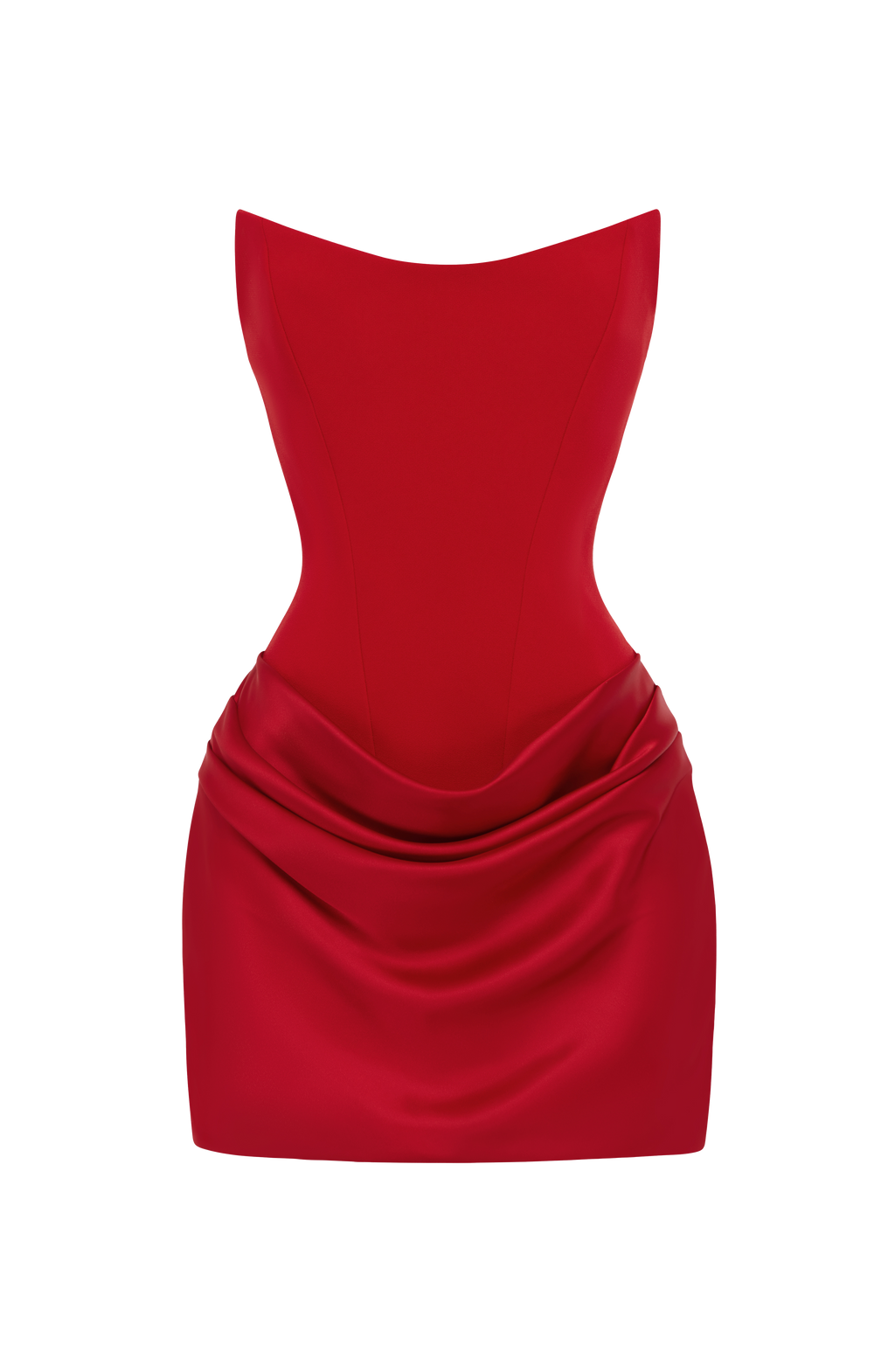 Marta™ - Vestido Corto con Sobrefalda