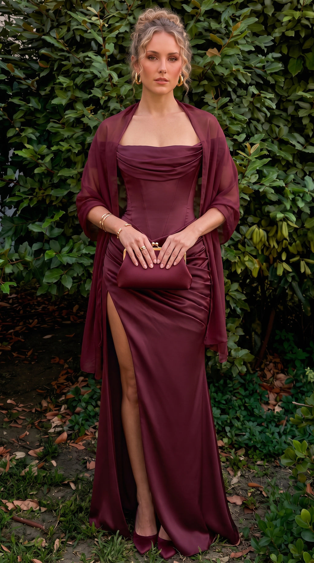 Rita™ - Vestido Largo de Gala Cereza