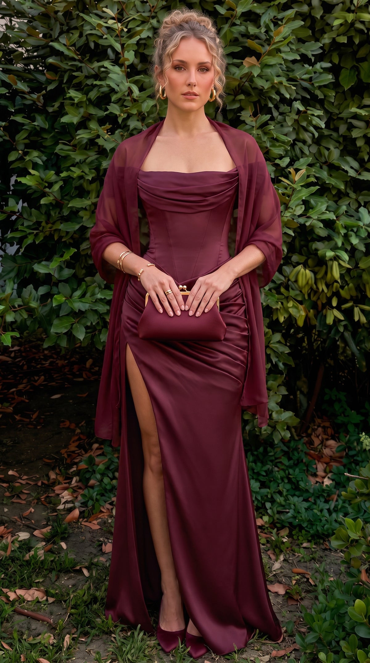 Rita™ - Vestido Largo de Gala Cereza