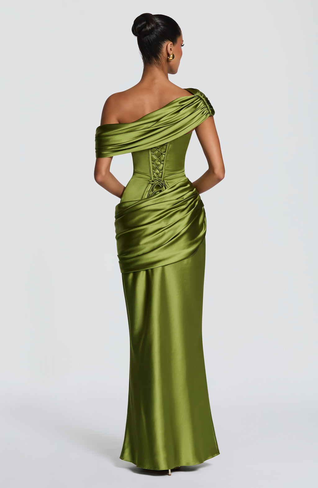 Lara™ - Vestido Largo Oliva