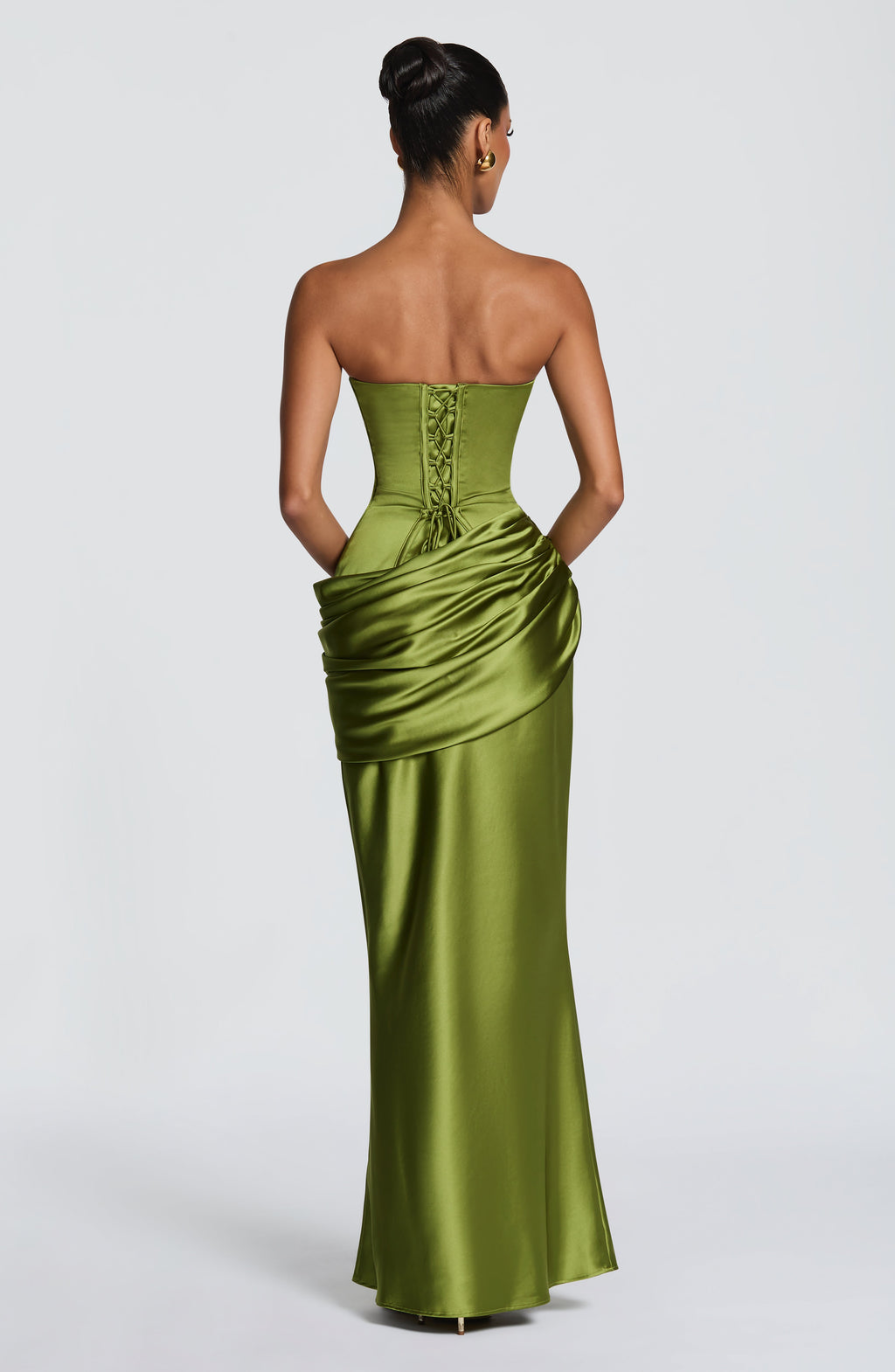 Lara™ - Vestido Largo Oliva