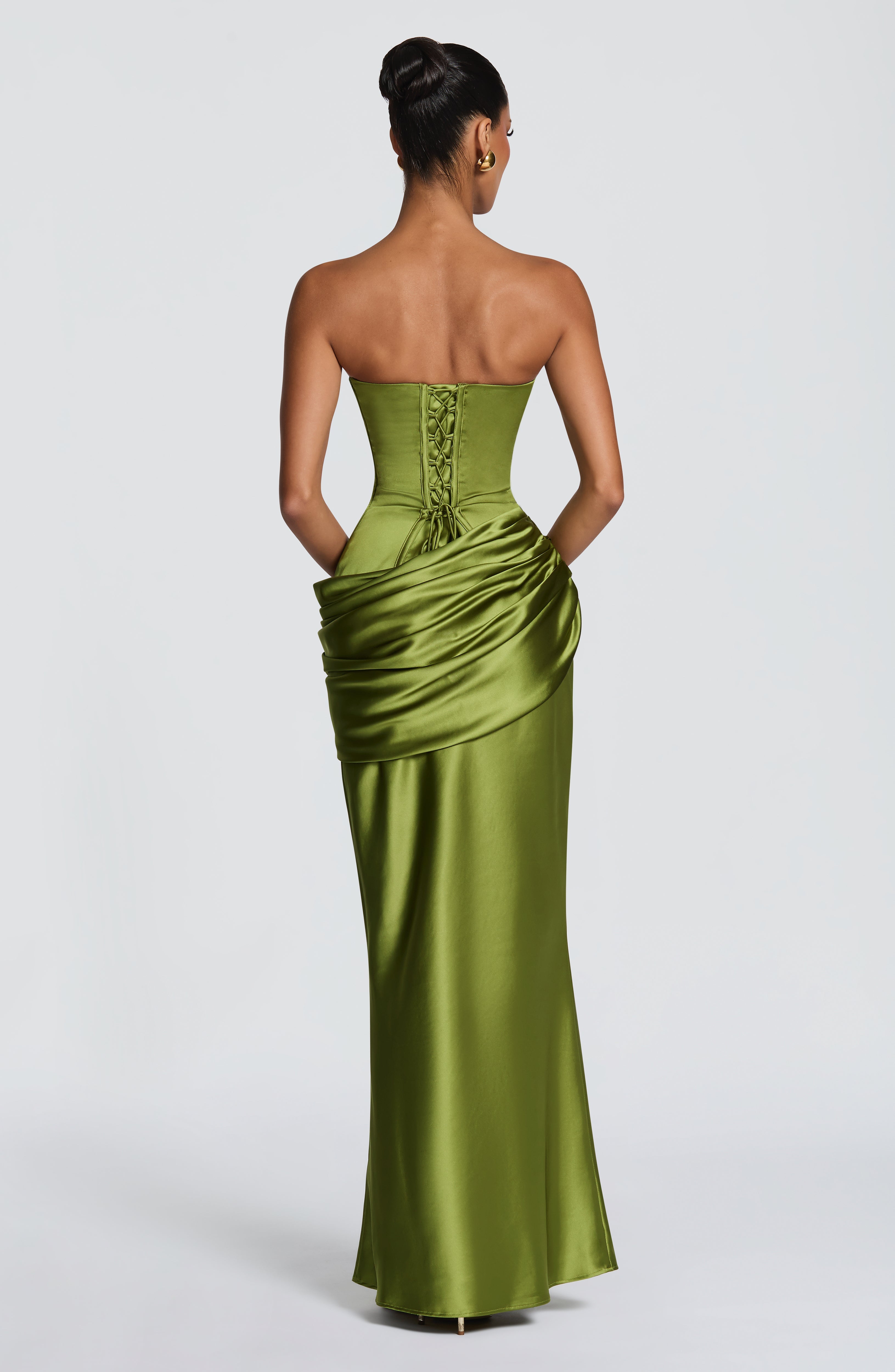 Lara™ - Vestido Largo Oliva