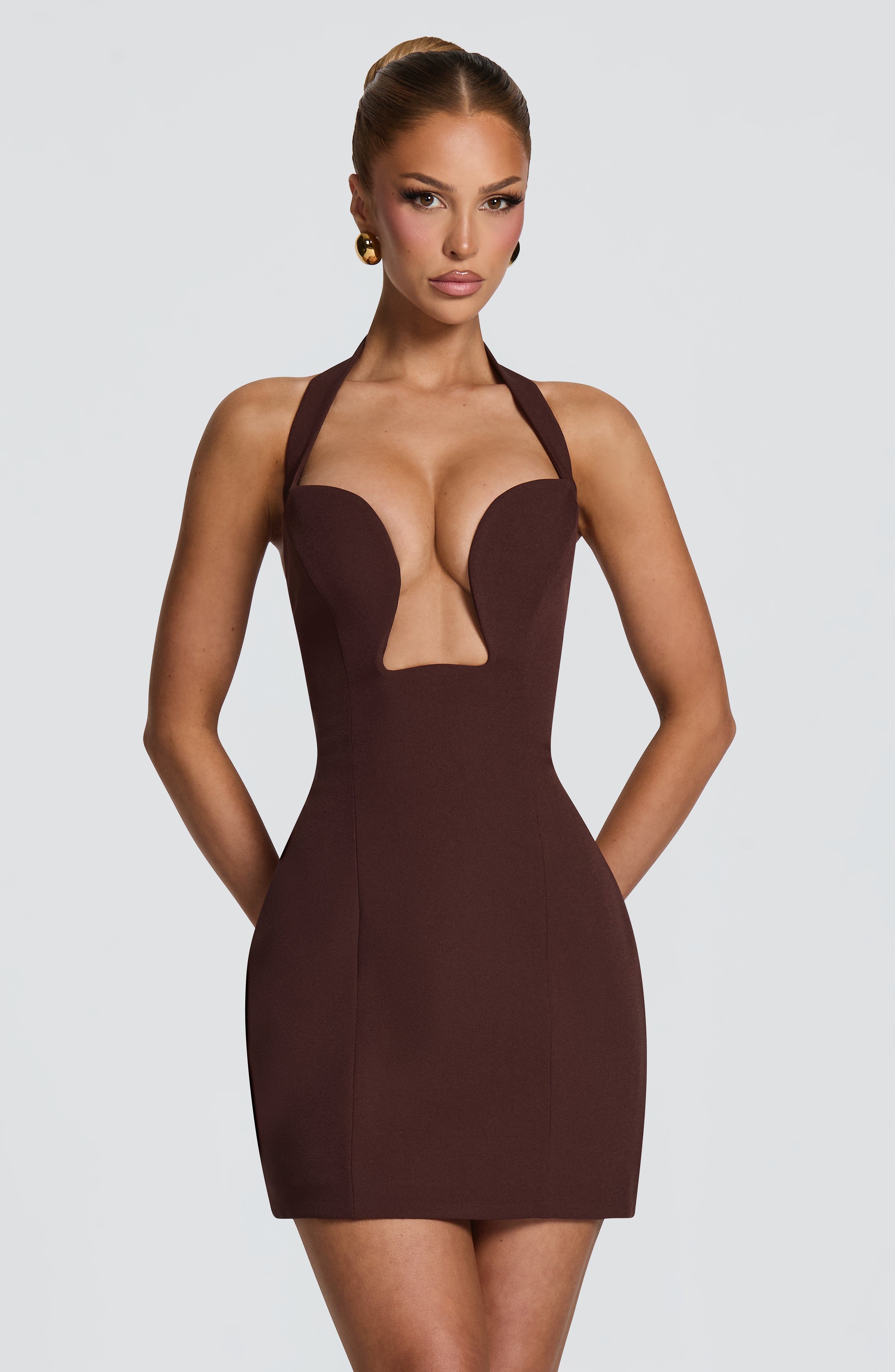 Pilar™ - Vestido Mini Bardot en Crêpe