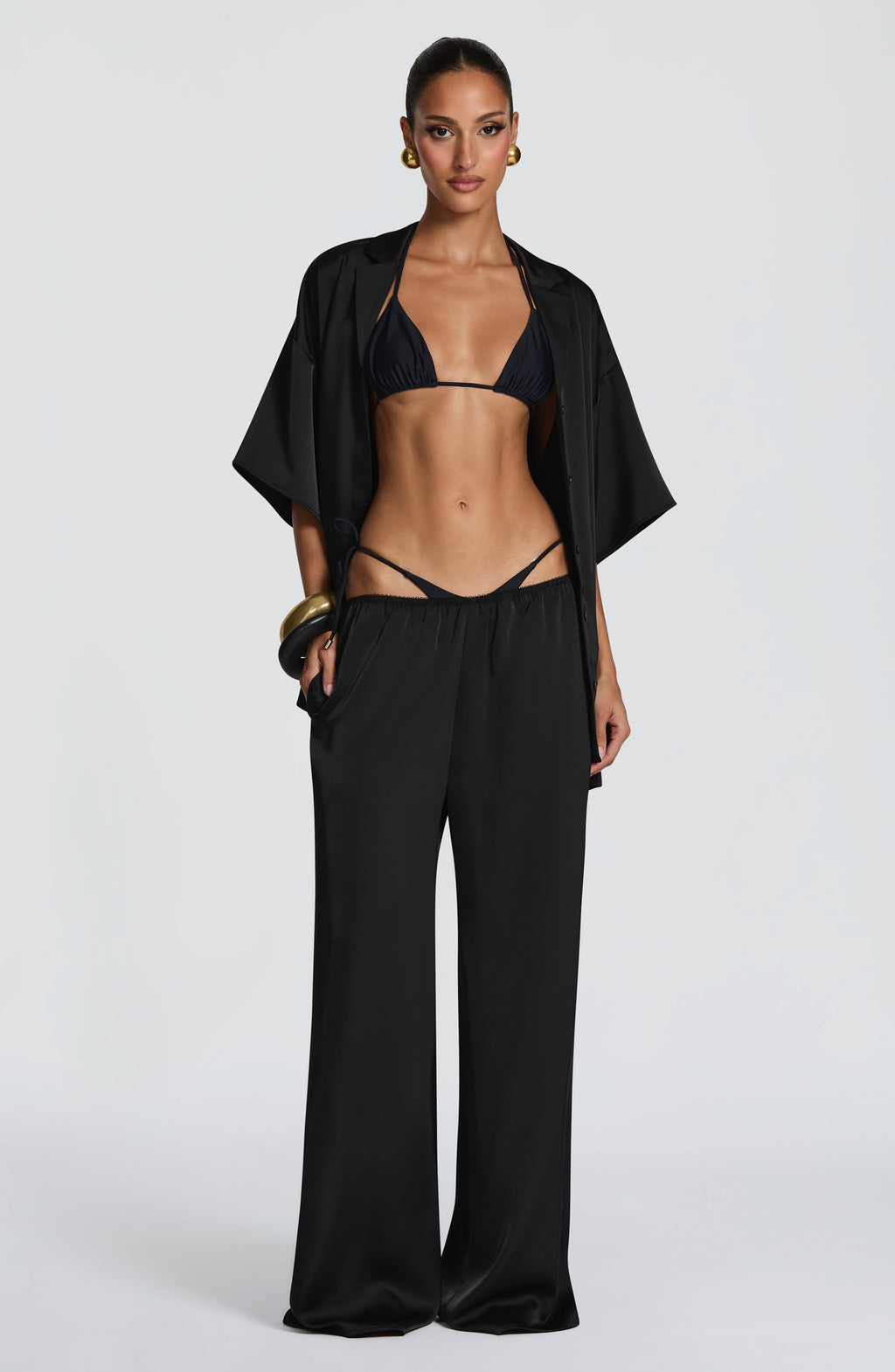 Soraya™ - Pantalón Palazzo de Satén
