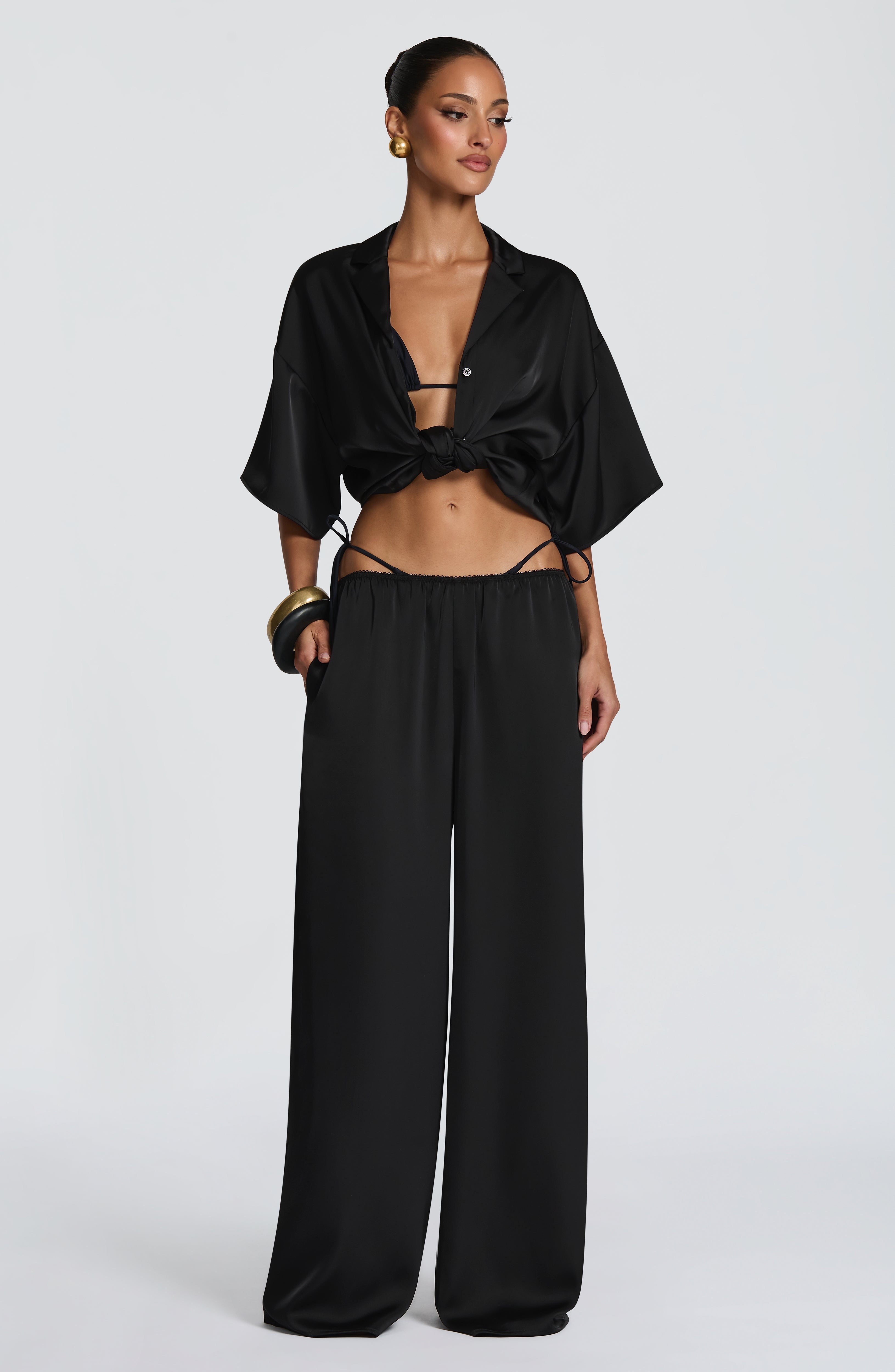 Soraya™ - Pantalón Palazzo de Satén