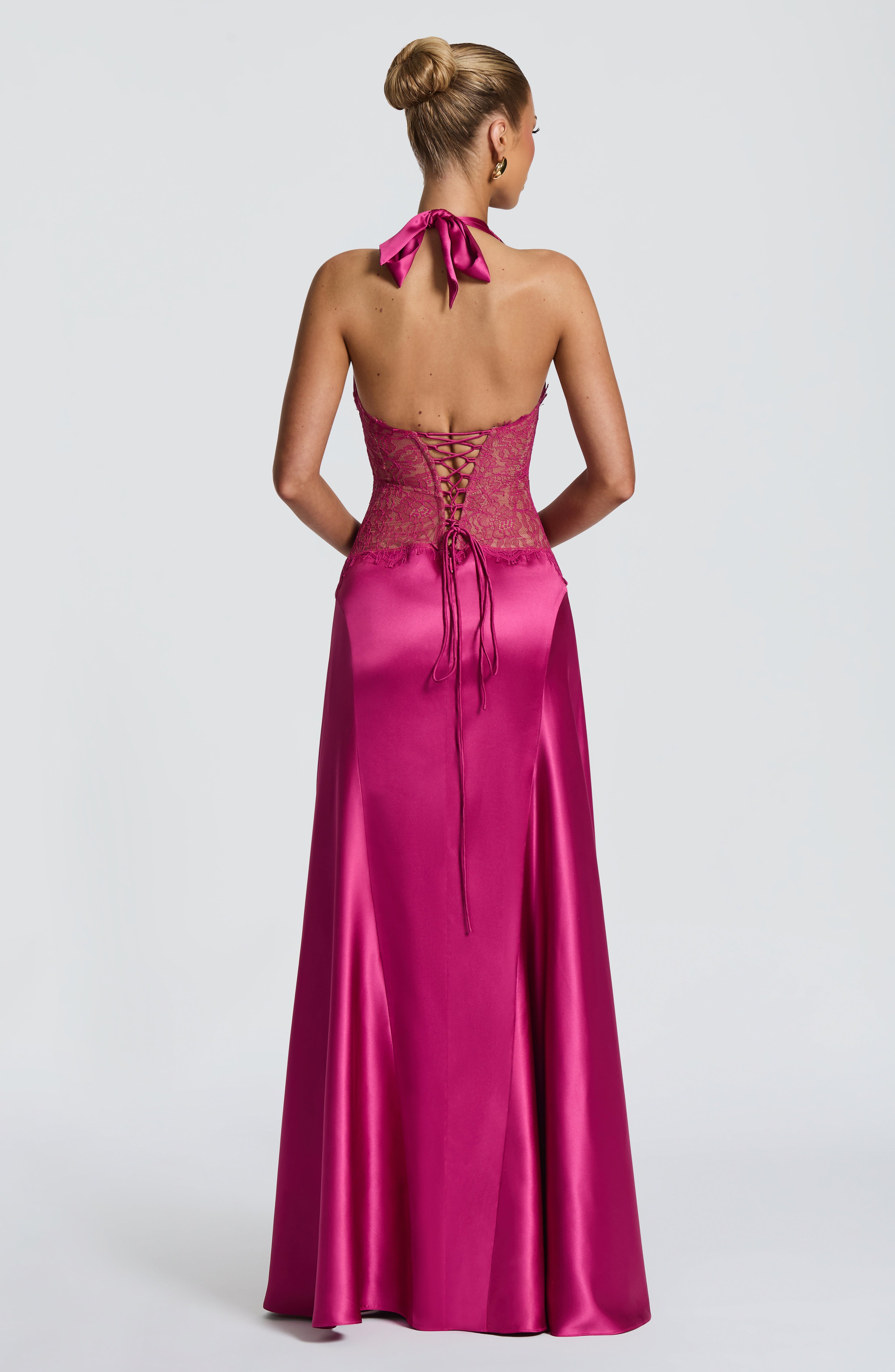 Elara™ - Vestido Largo de Encaje y Espalda Abierta
