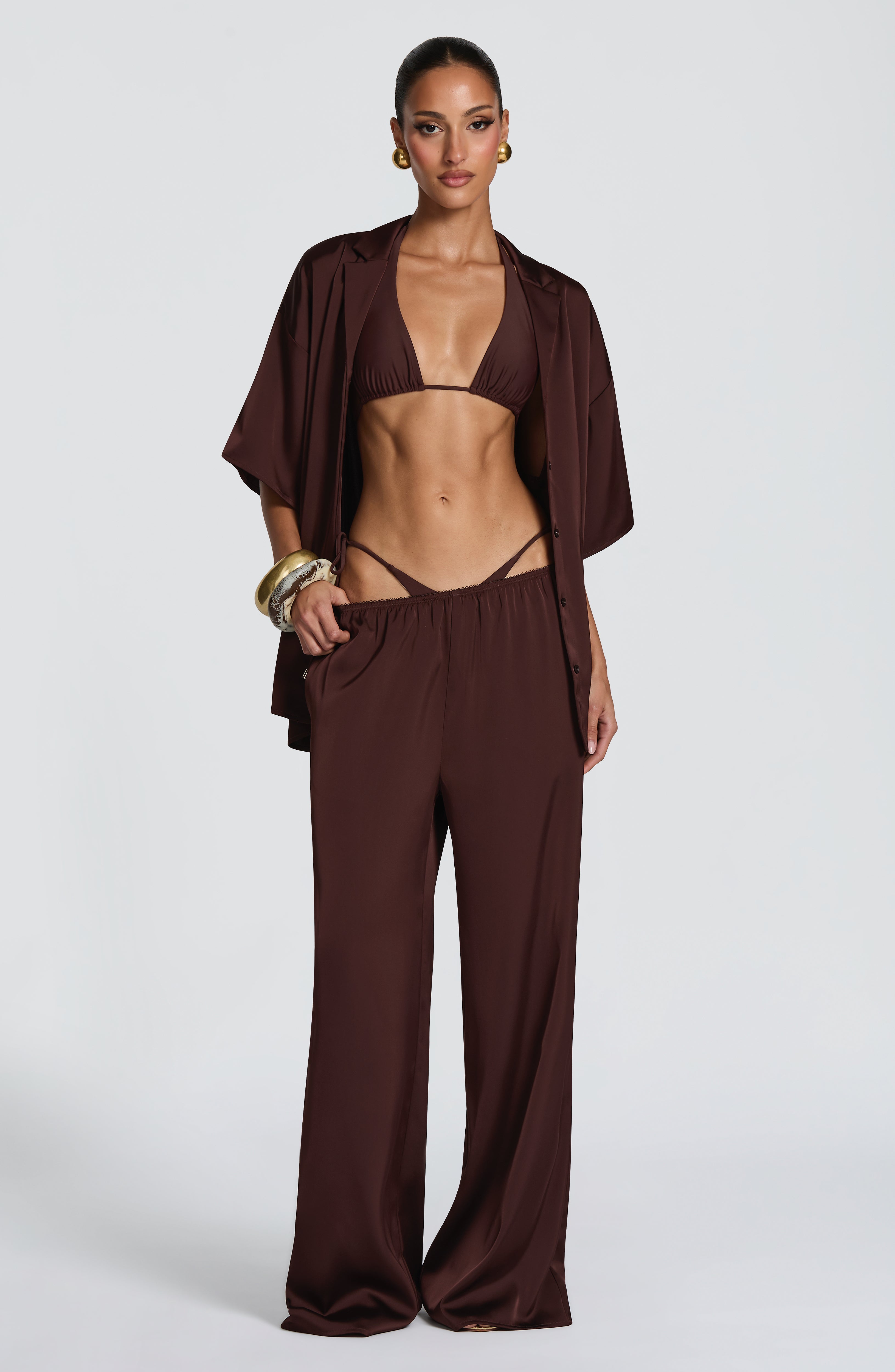 Soraya™ - Pantalón Palazzo de Satén