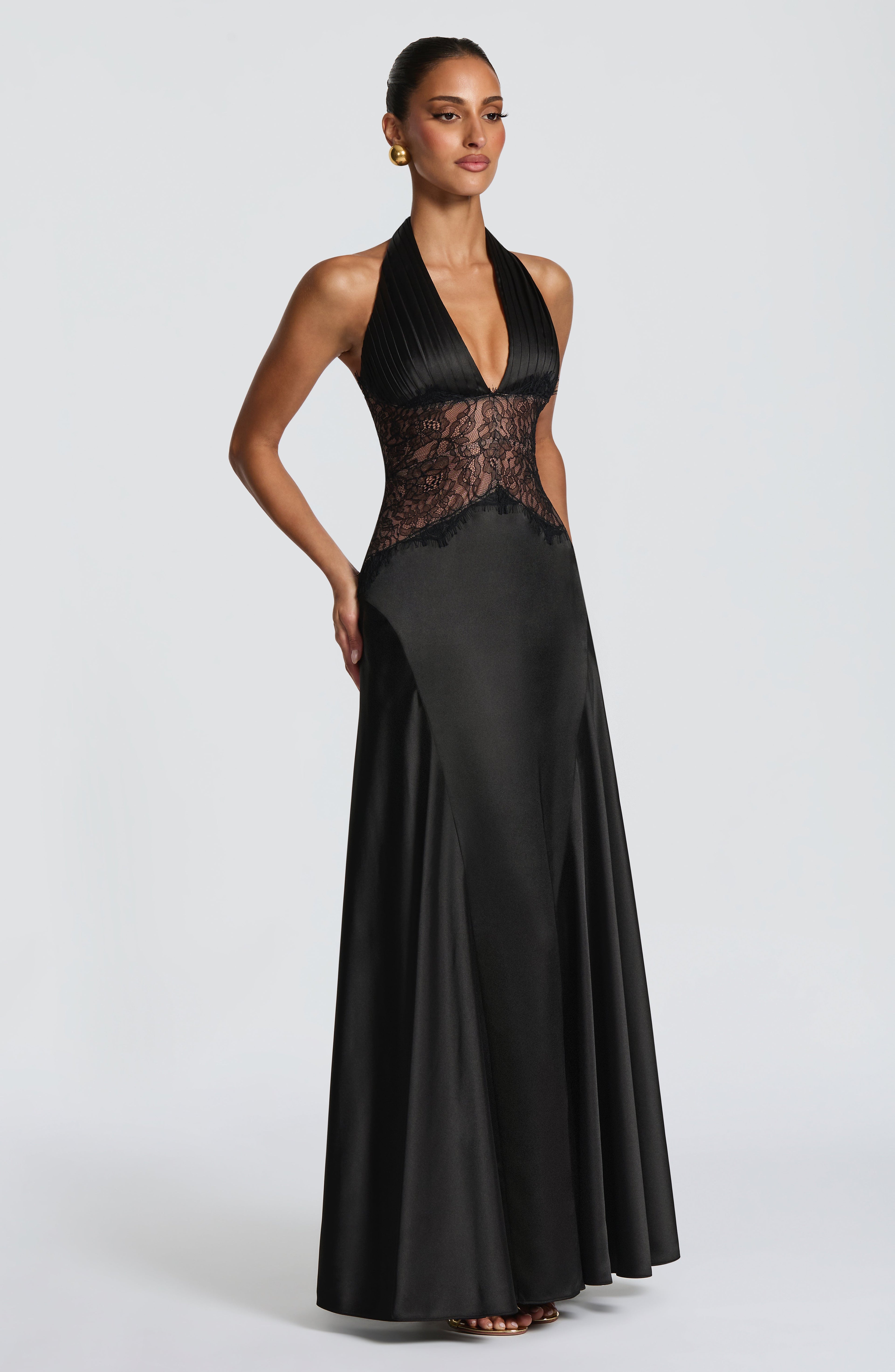 Elara™ - Vestido Largo de Encaje y Espalda Abierta