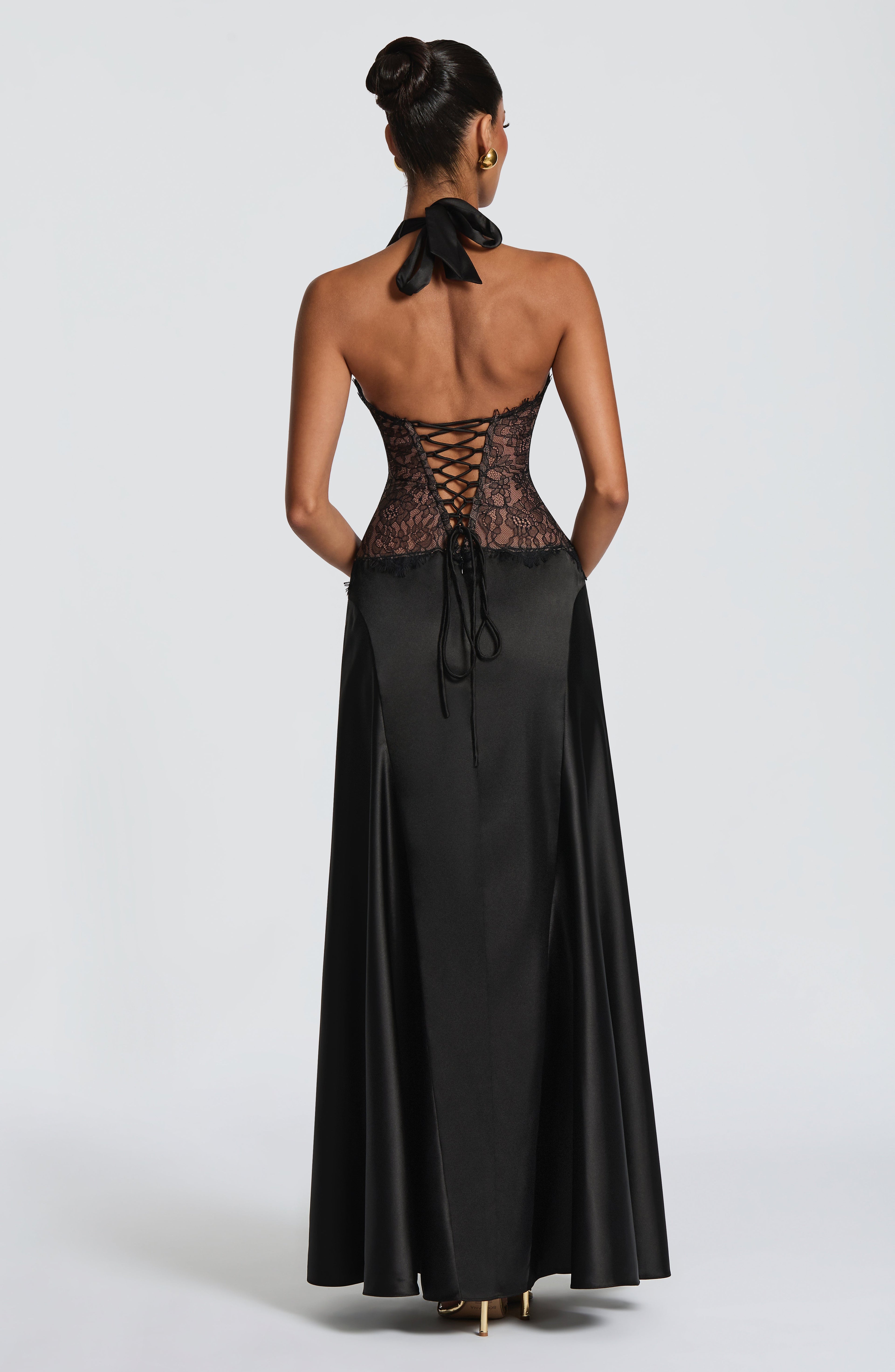 Elara™ - Vestido Largo de Encaje y Espalda Abierta