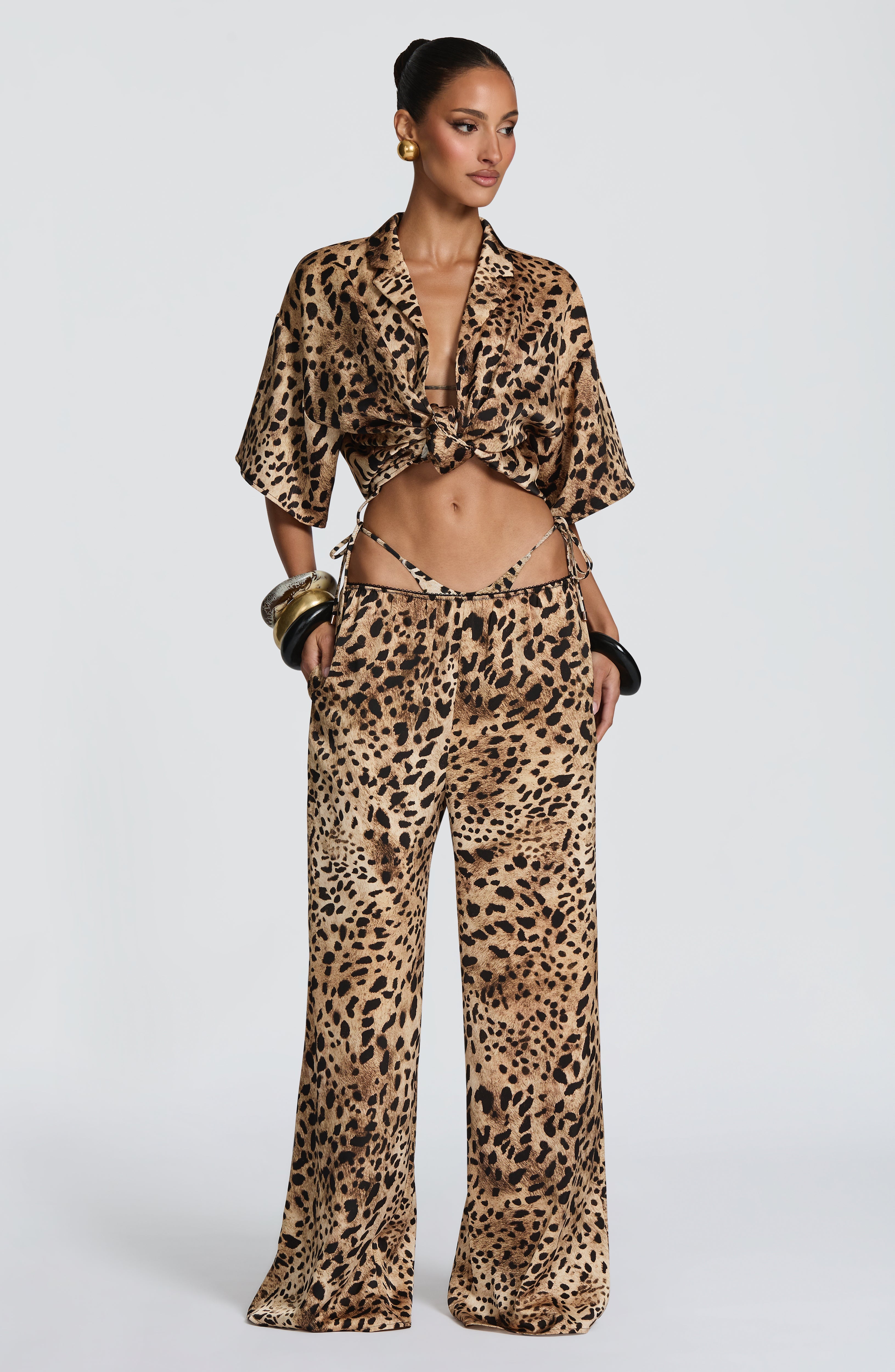 Soraya™ - Pantalón Palazzo de Satén