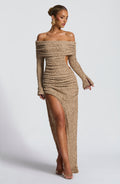 Adelphia™ - Vestido Midi Elegante Beige