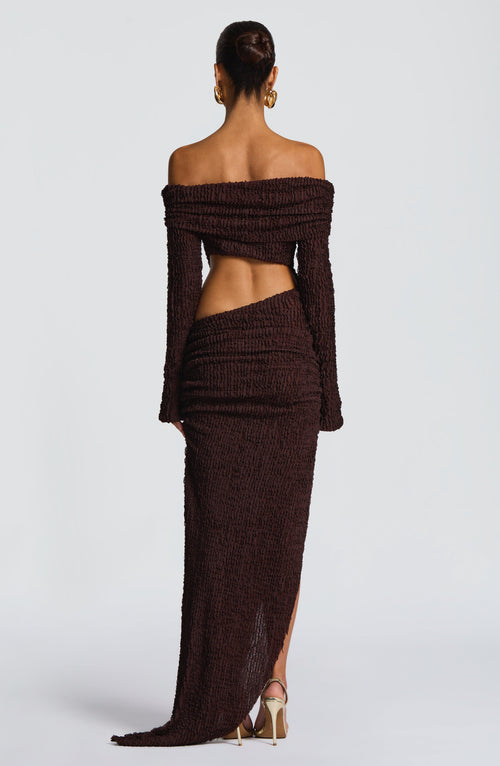 Adelphia™ - Vestido Midi Elegante Marrón