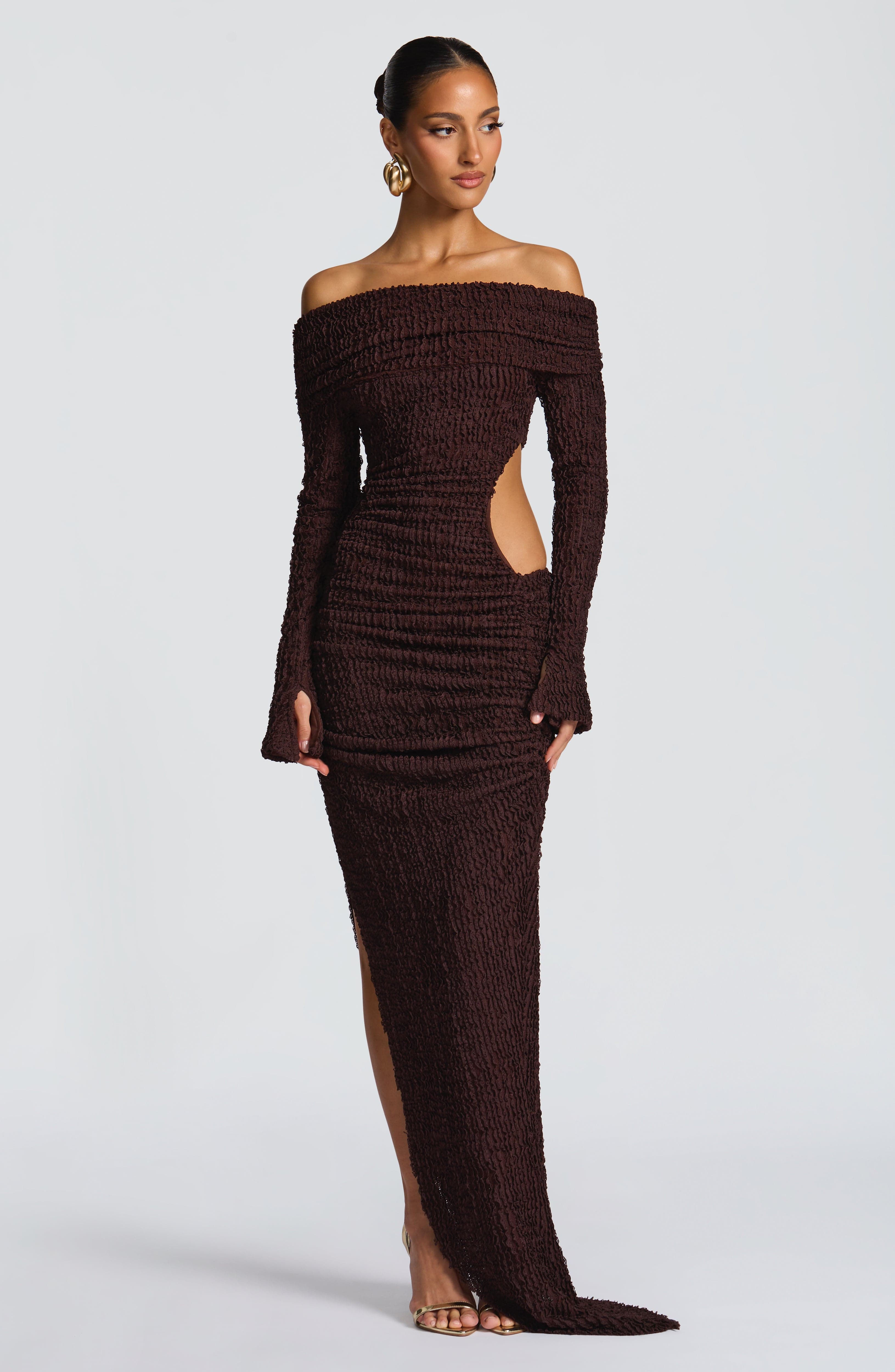Adelphia™ - Vestido Midi Elegante Marrón