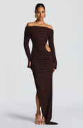 Adelphia™ - Vestido Midi Elegante Marrón