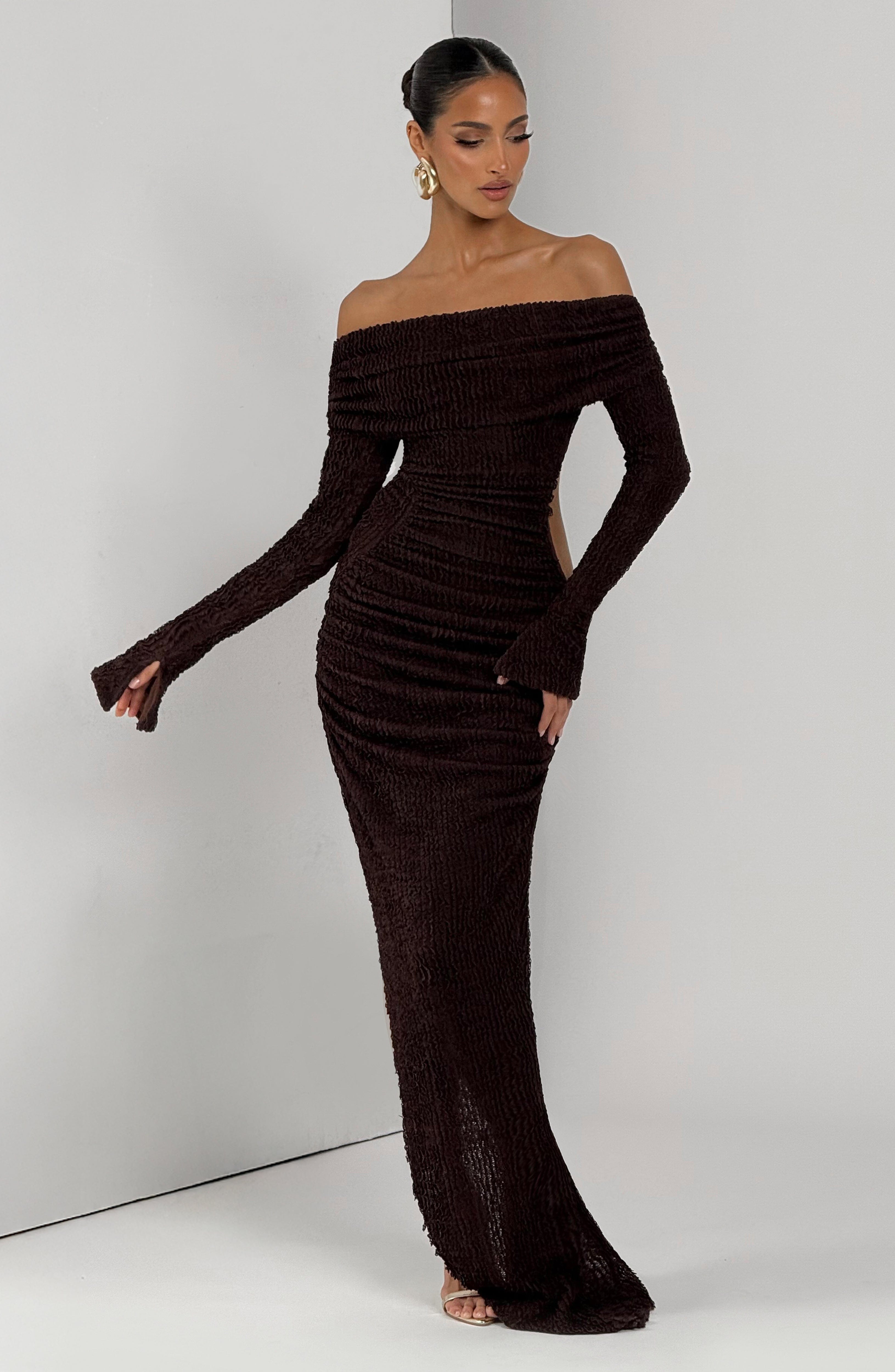 Adelphia™ - Vestido Midi Elegante Marrón